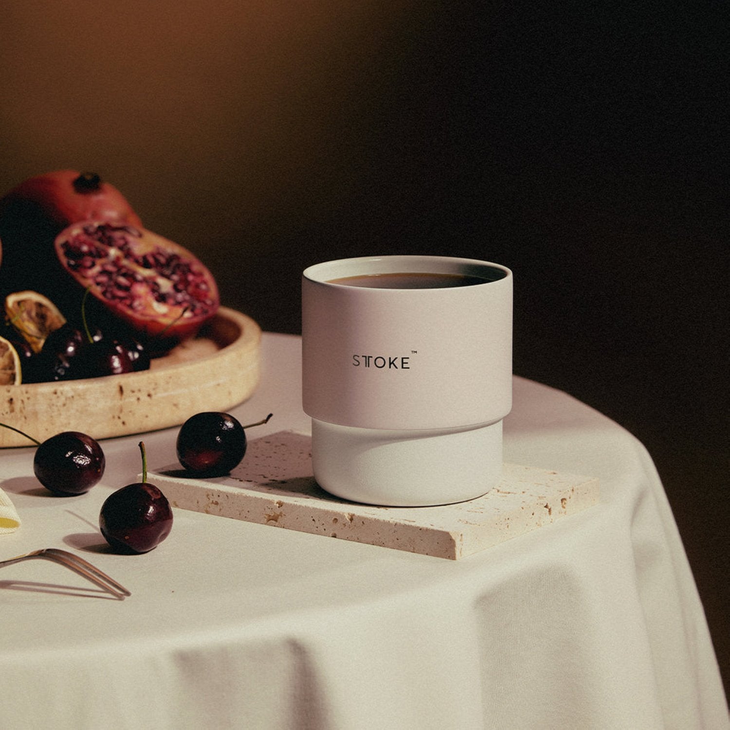 STTOKE Swirl Home Cup 7oz - Raspberry Rose