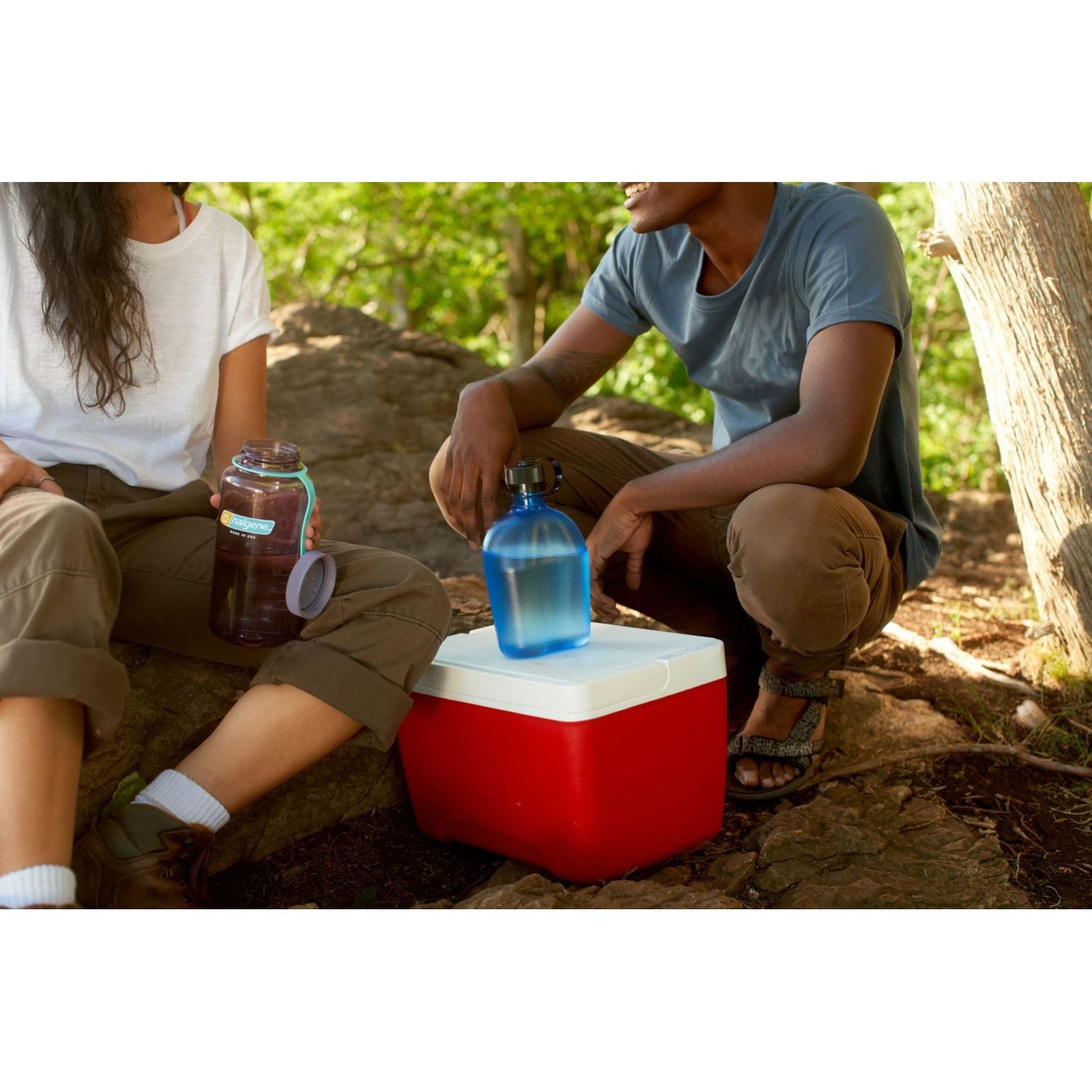 Nalgene 32Oz Oasis Canteen Bottle Sustain - Foliage