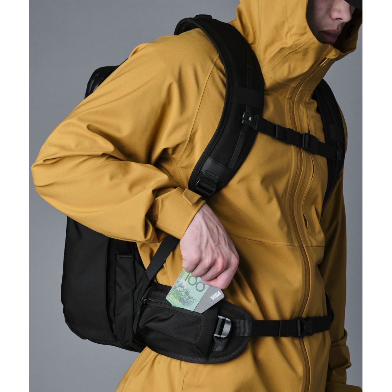 ALPAKA Elements Travel (35L) X-Pac VX 42 Backpack + Removable Waist Strap (Black)