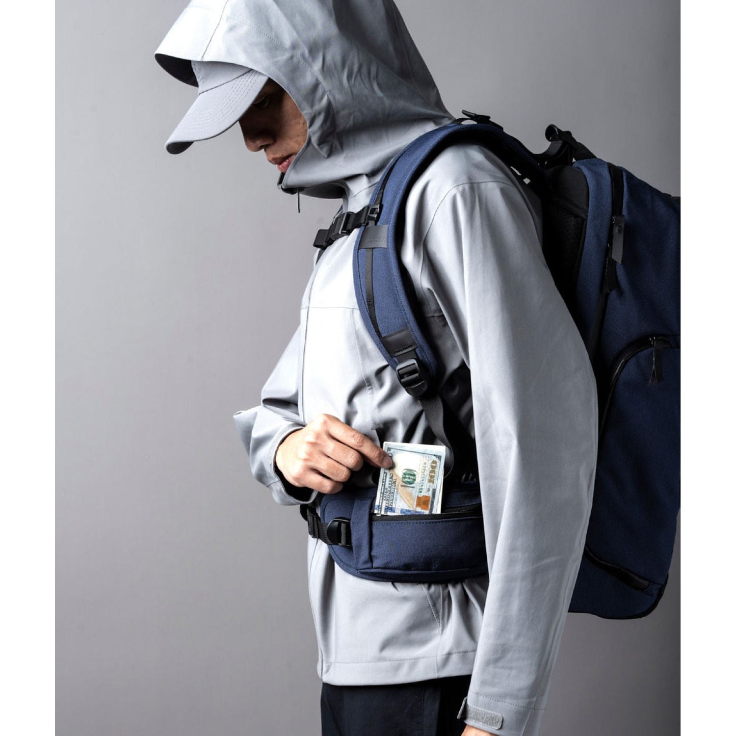 ALPAKA Elements Travel (35L) Axoflux 600D Backpack + Removable Waist Strap (Blue)