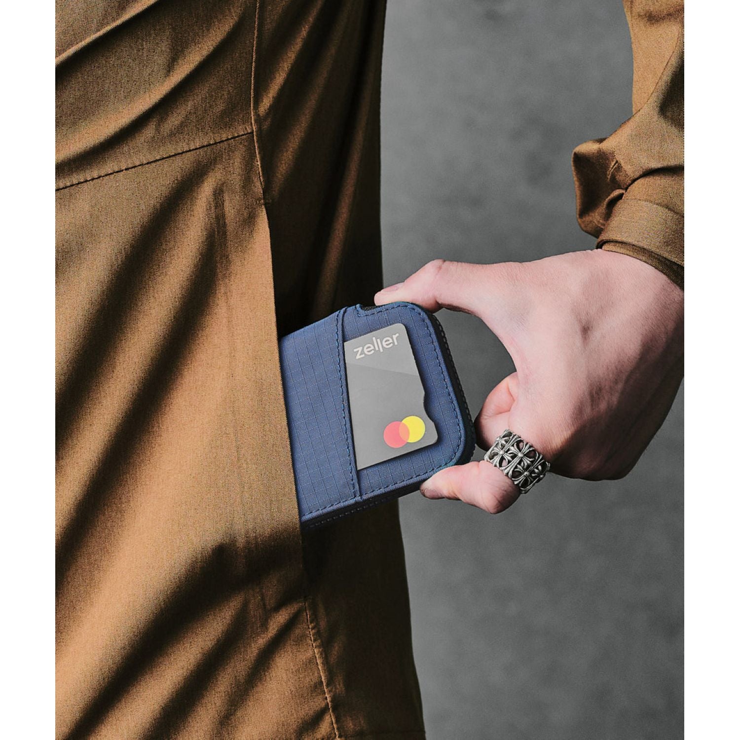 ALPAKA Zip Card Pouch 200D (Blue)