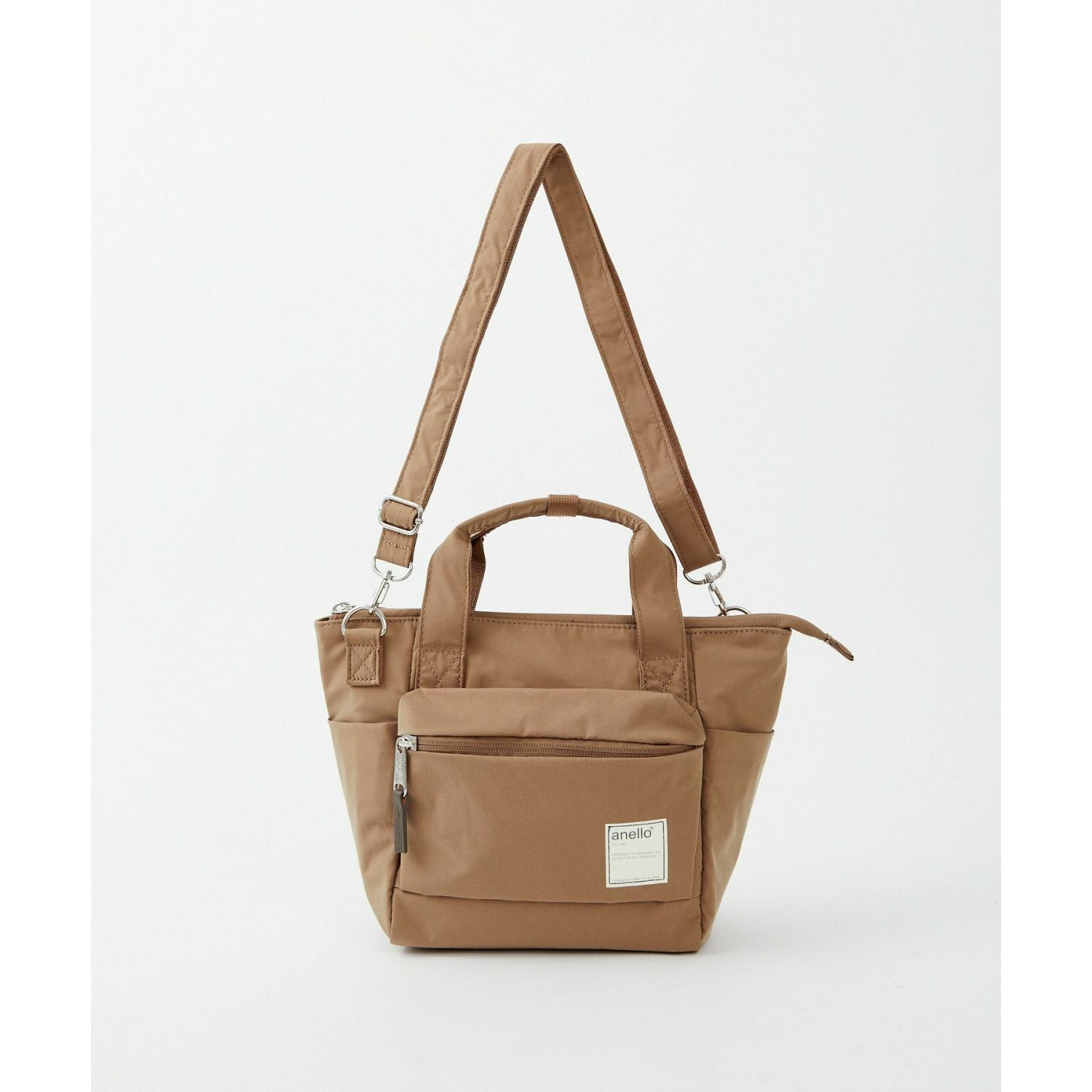 Anello Circle 2Way Mini Tote Bag (Beige)