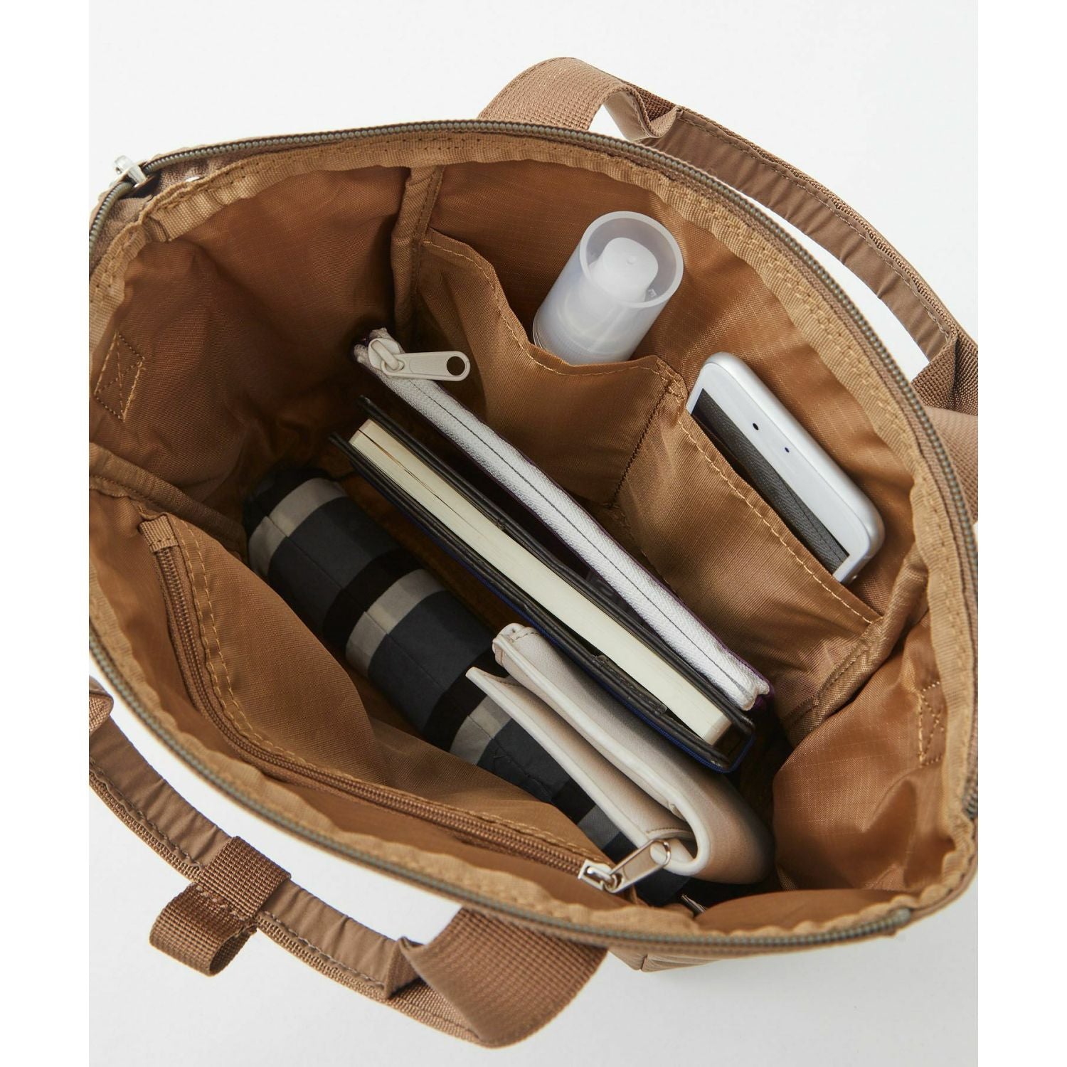 Anello Circle 2Way Mini Tote Bag (Beige)