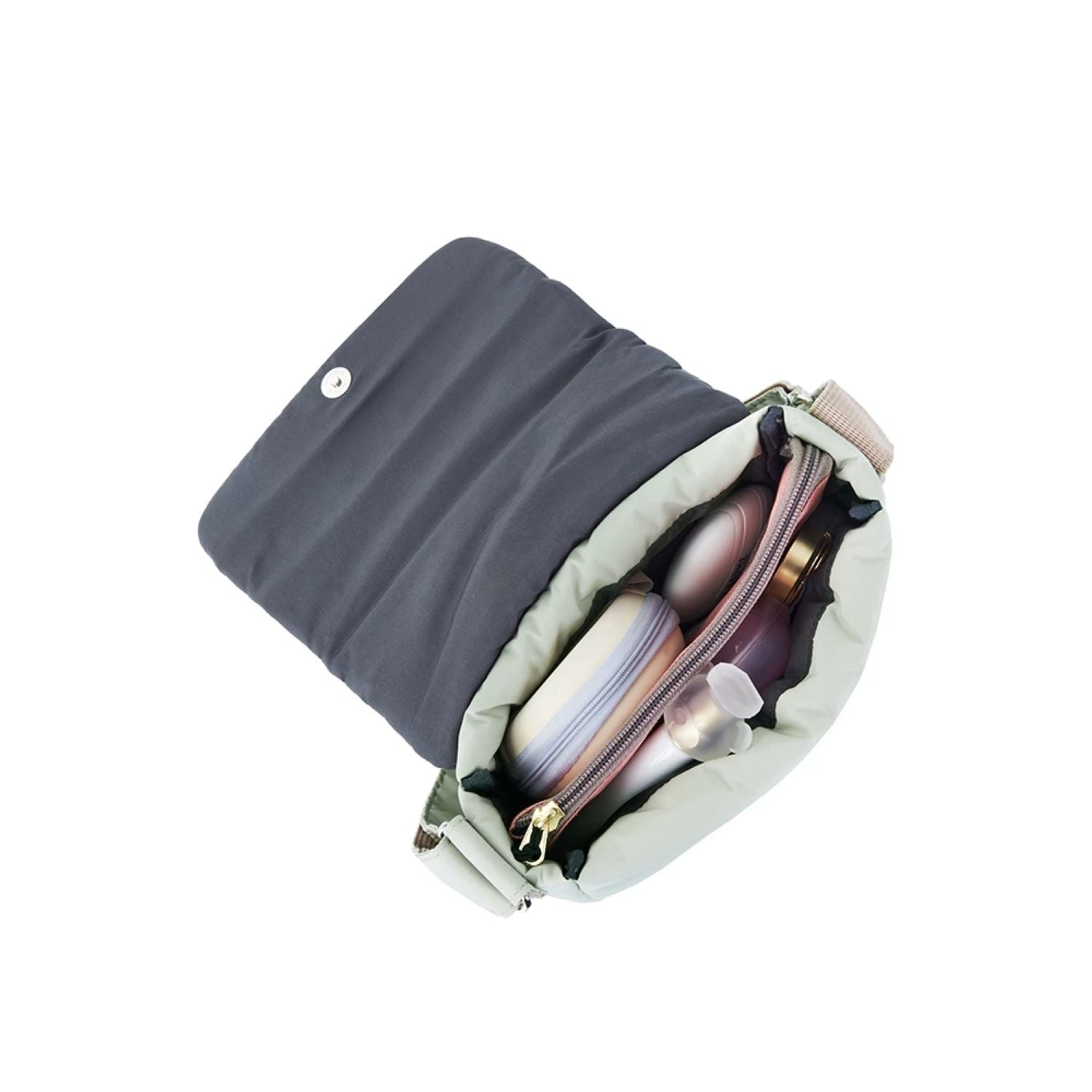 Anello Fuzzy Flappy Shoulder Bag (Navy)