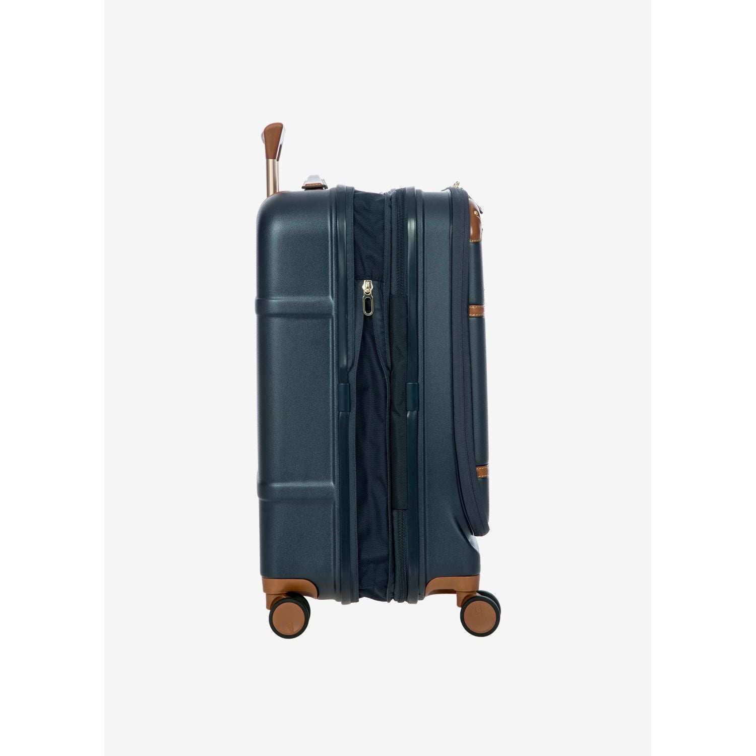 BRIC'S Bellagio 3 21" Expandable Carry-On Luggage Spinner + Pocket with USB (Blue)
