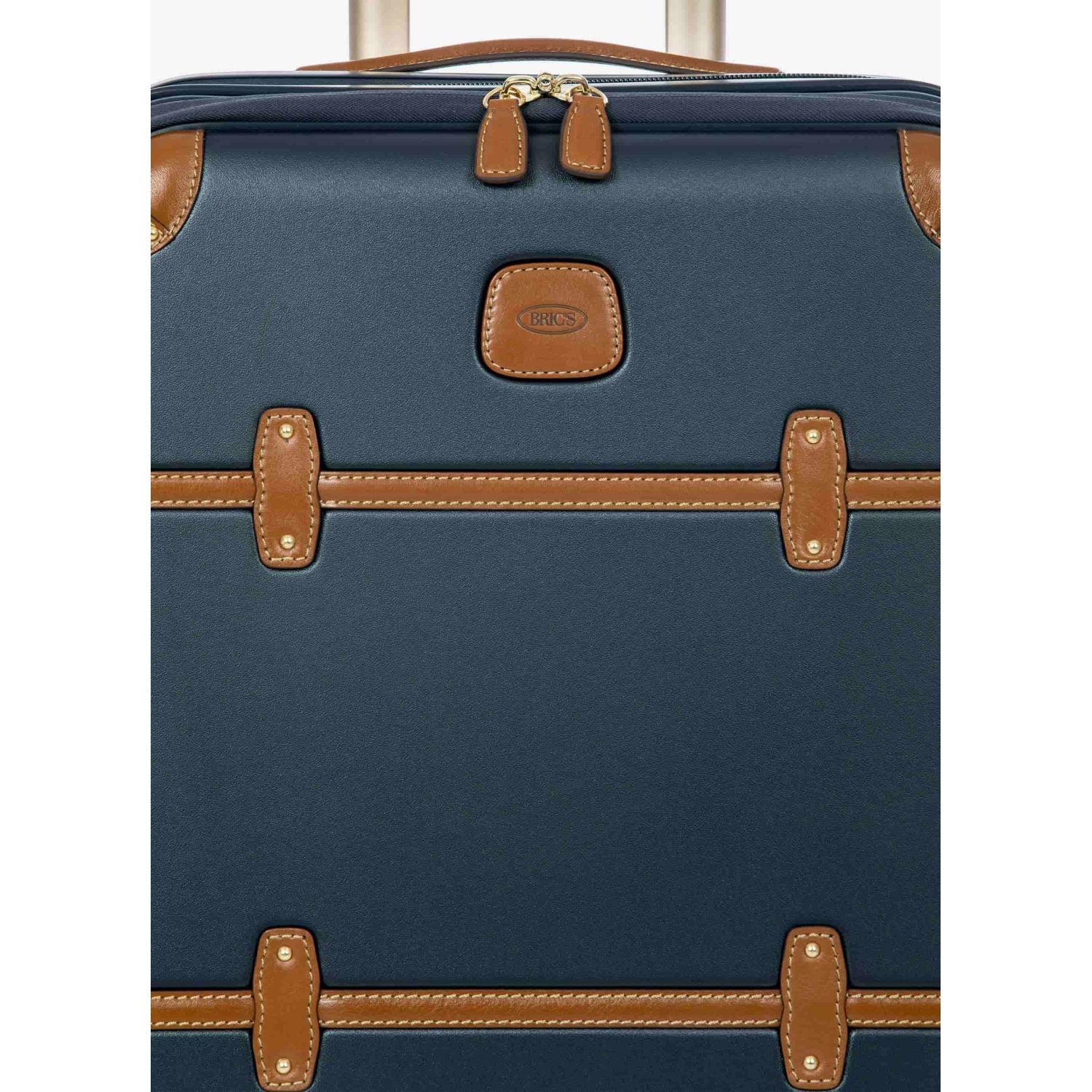 BRIC'S Bellagio 3 21" Expandable Carry-On Luggage Spinner + Pocket with USB (Blue)