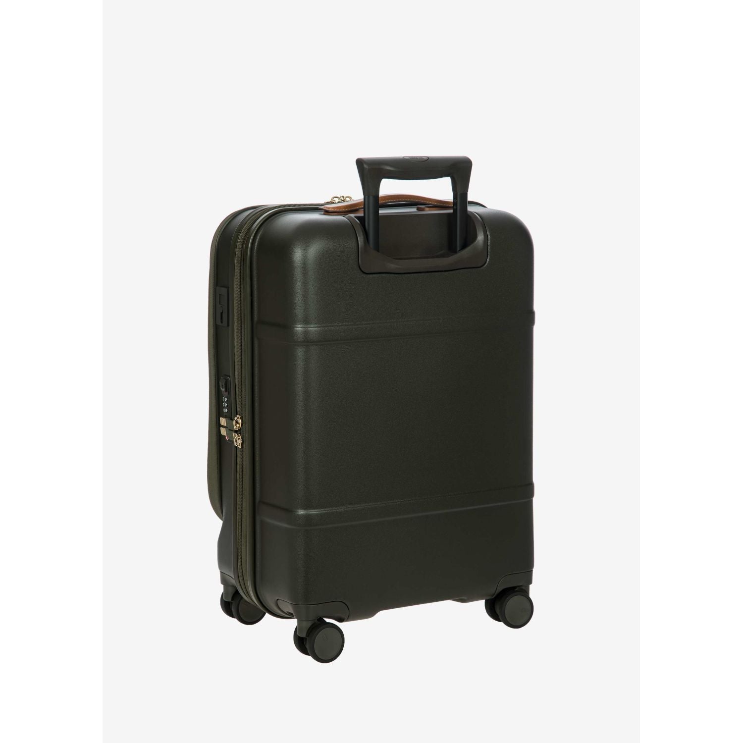 BRIC'S Bellagio 3 21" Expandable Carry-On Luggage Spinner + Pocket with USB (Olive)