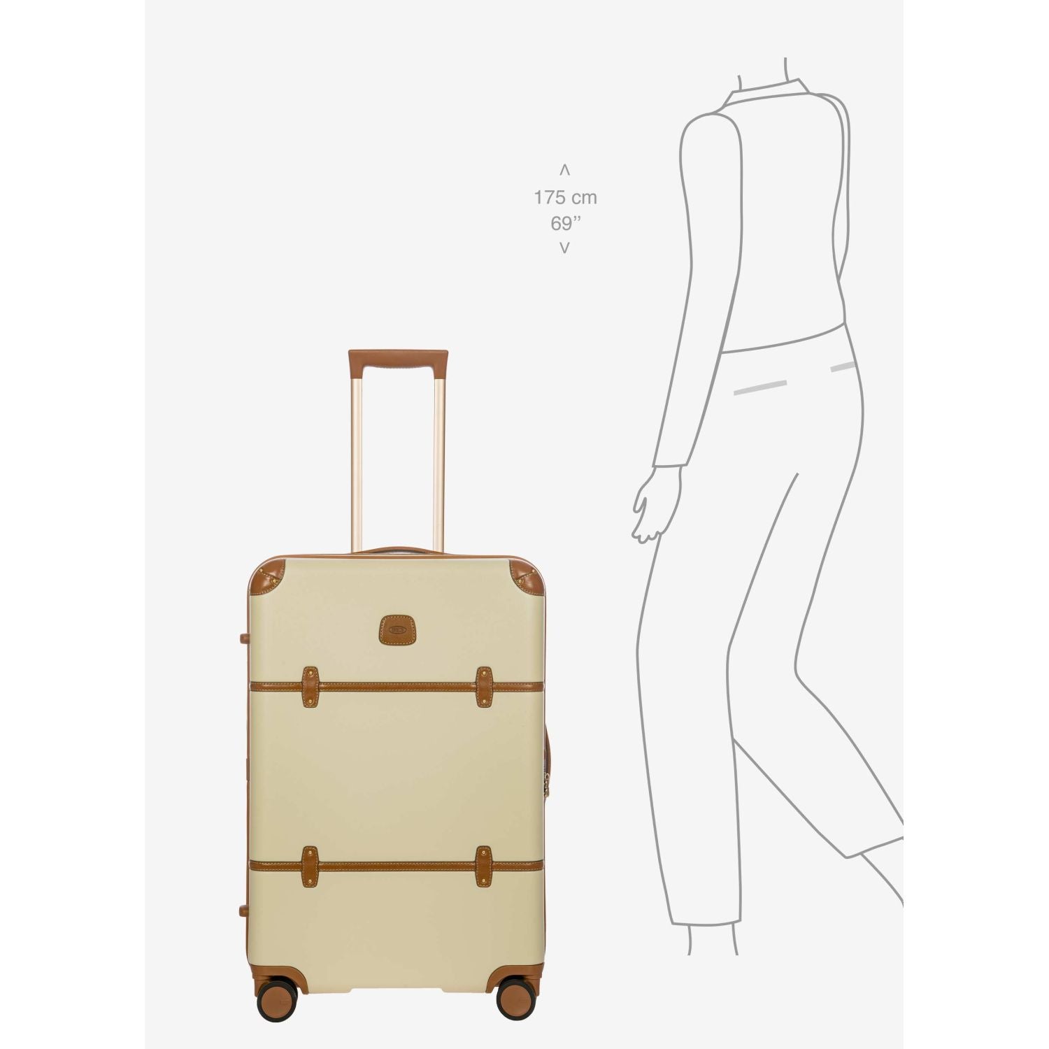 BRIC'S Bellagio 3 27" Medium Luggage Spinner (Cream)