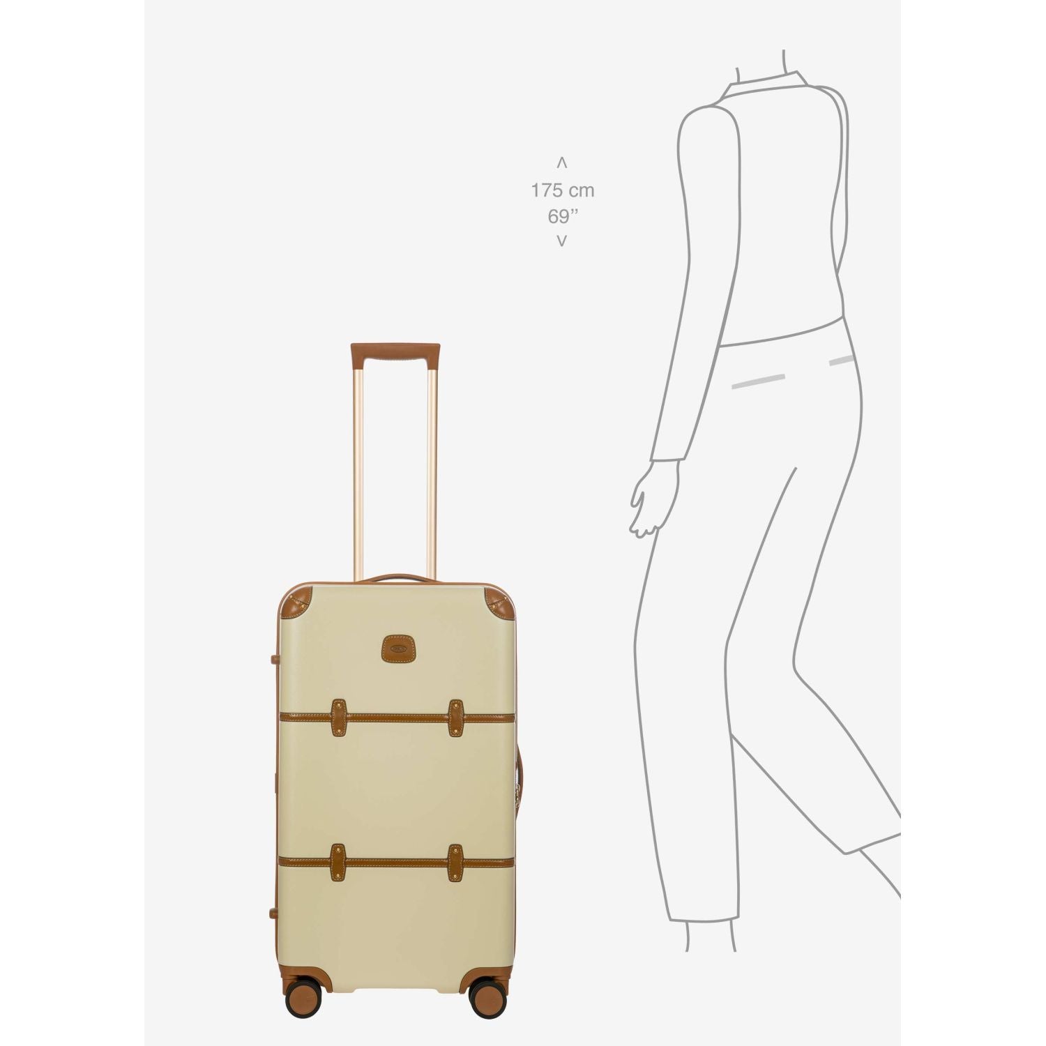 BRIC'S Bellagio 3 29" Medium Luggage Spinner Trunk (Cream)