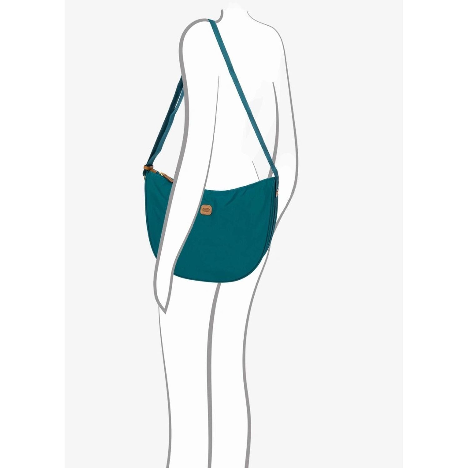 BRIC'S X-Bag Half Moon Bag - Large (Sea Green)