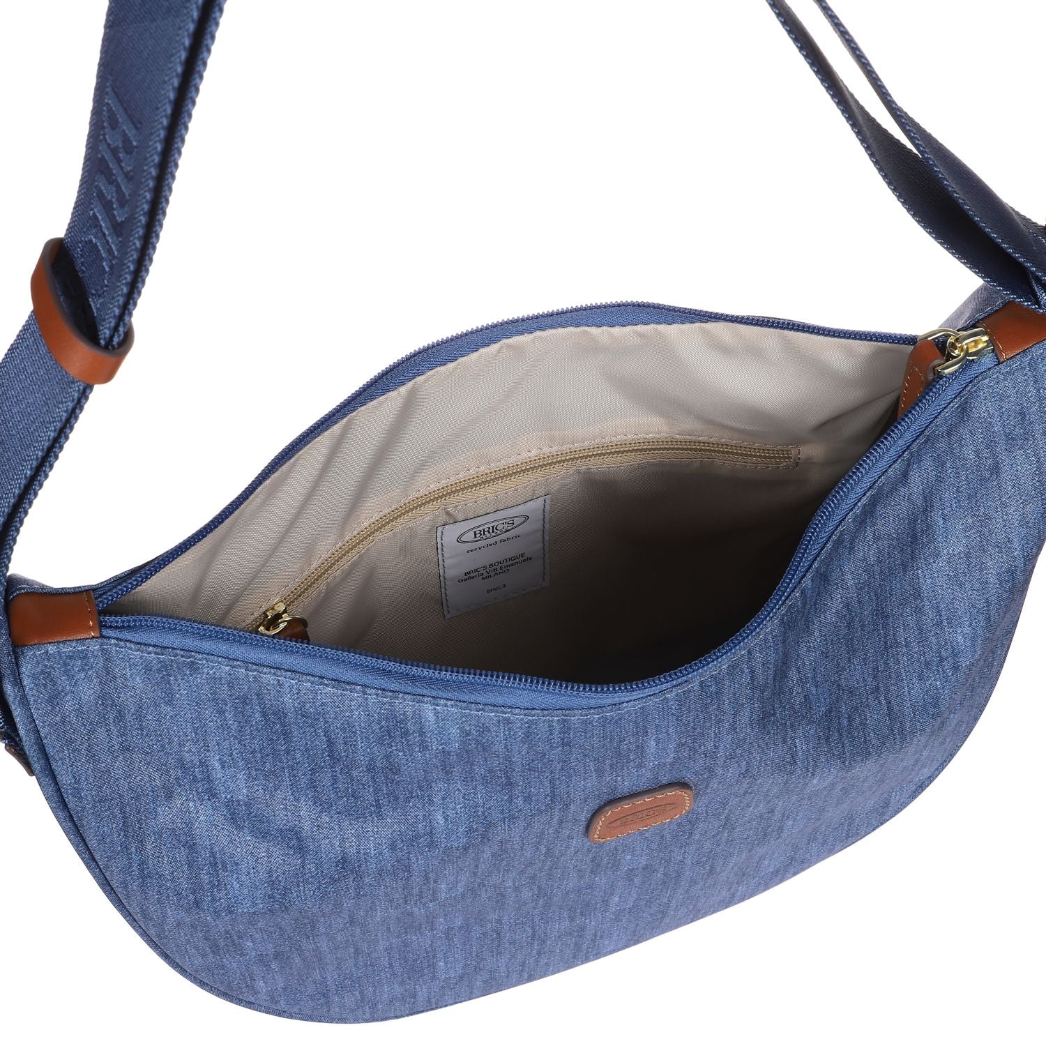 BRIC'S X-Bag Half Moon Bag - Medium (Jeans)