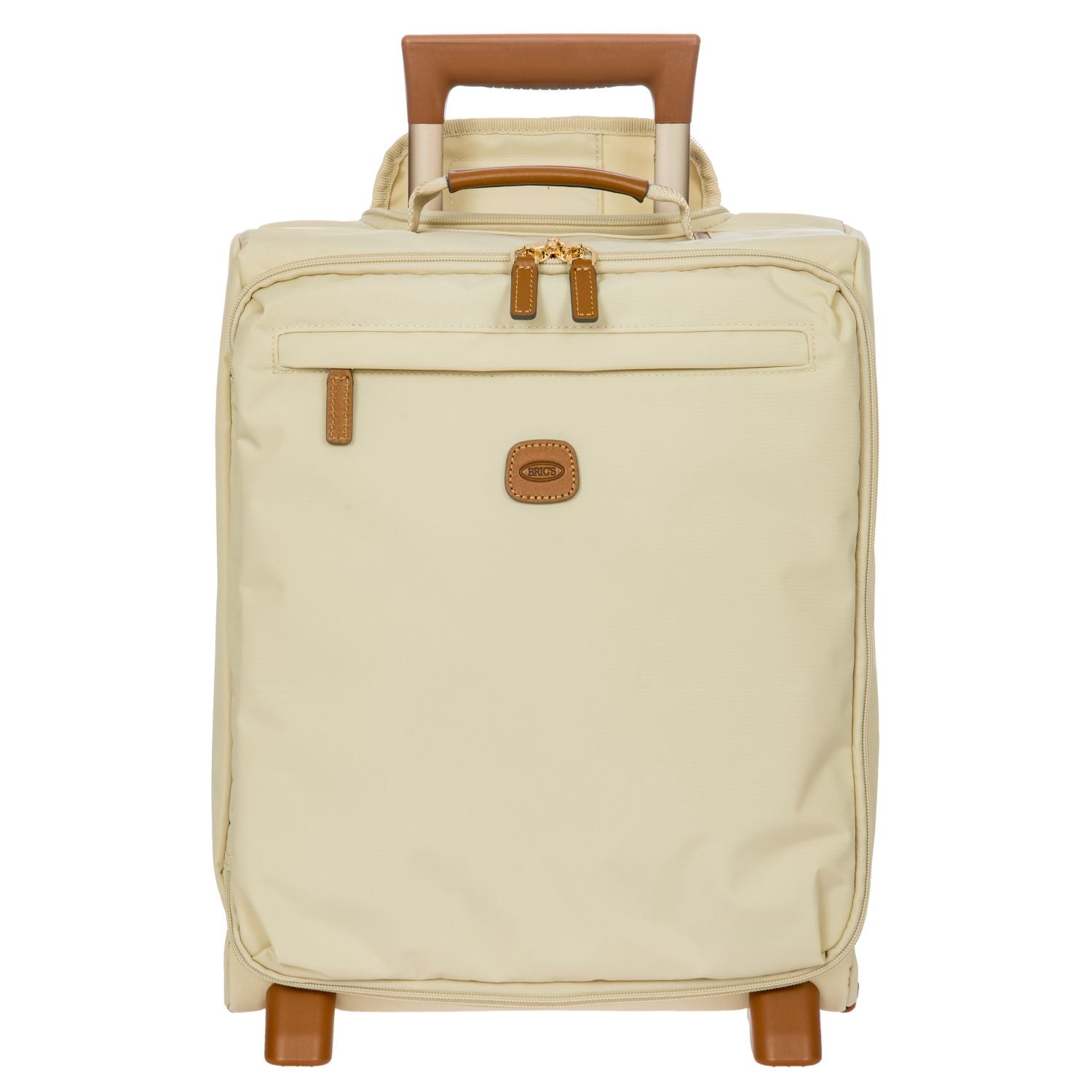 BRIC'S X-Travel 17.5" Underseat Trolley Luggage With Front Access Opening (Beige)