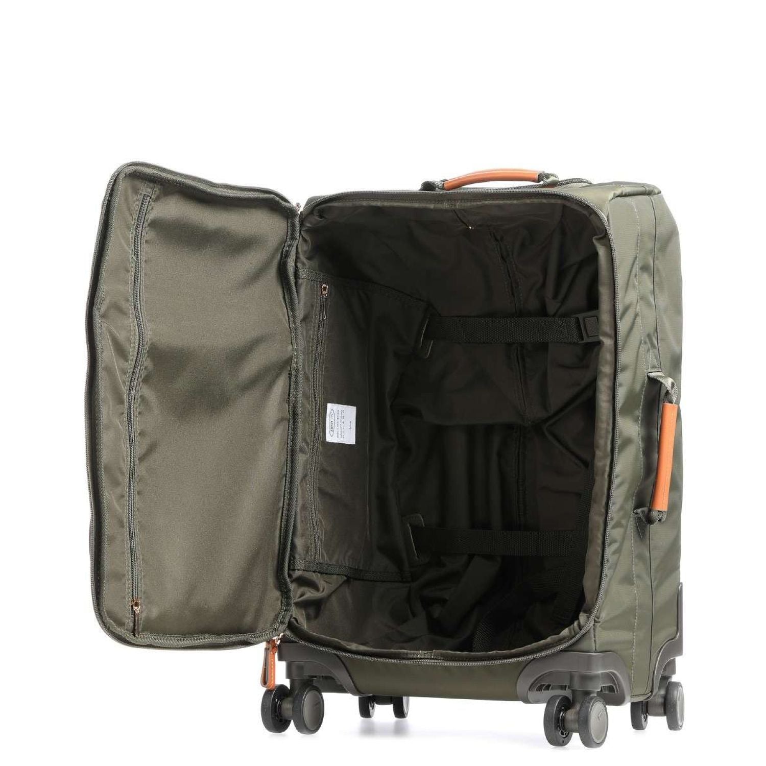 BRIC'S X-Travel 22" Carry On Luggage With Front Access Opening Spinner (Olive)