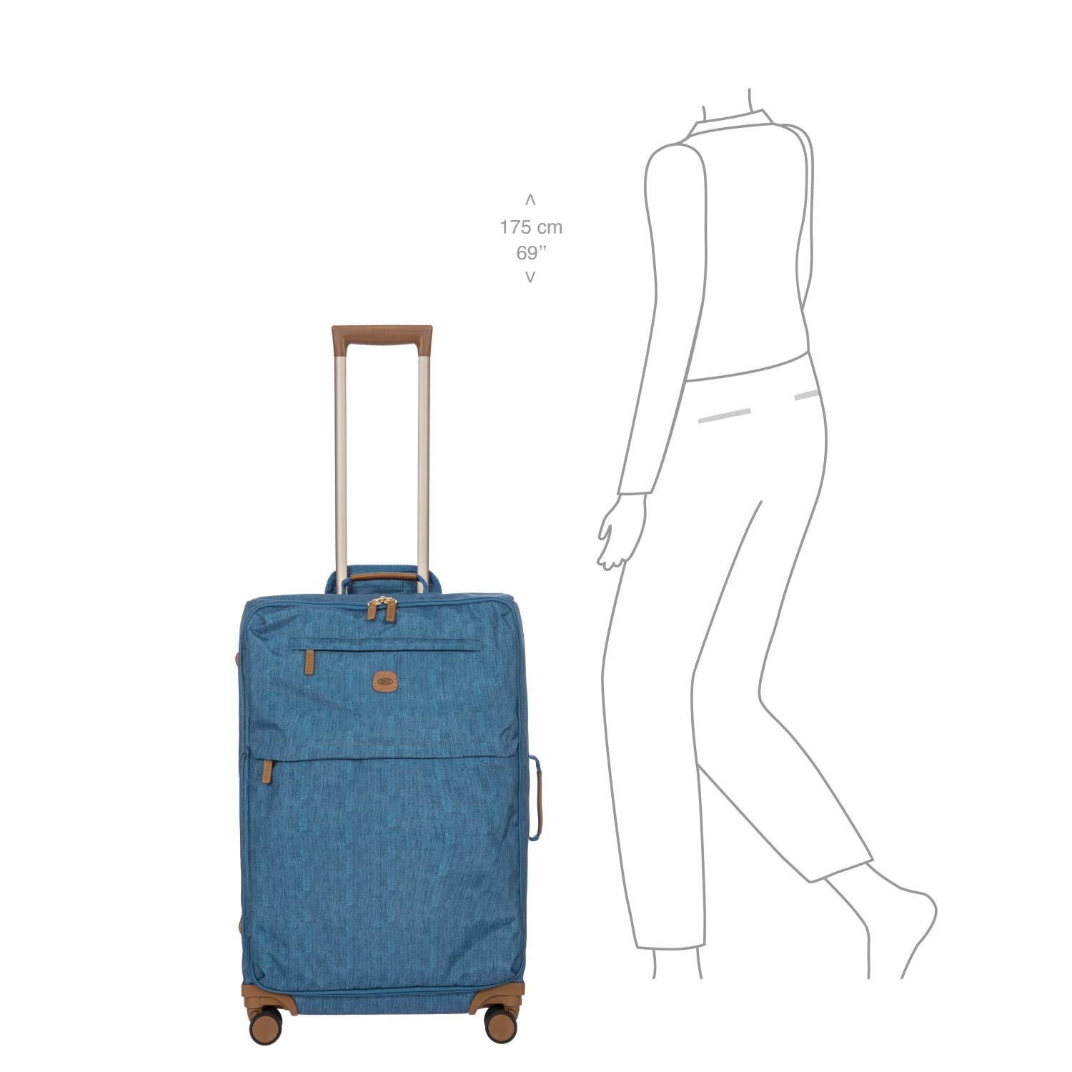 BRIC'S X-Travel 28" Medium Luggage With Front Access Opening Spinner (Jeans)