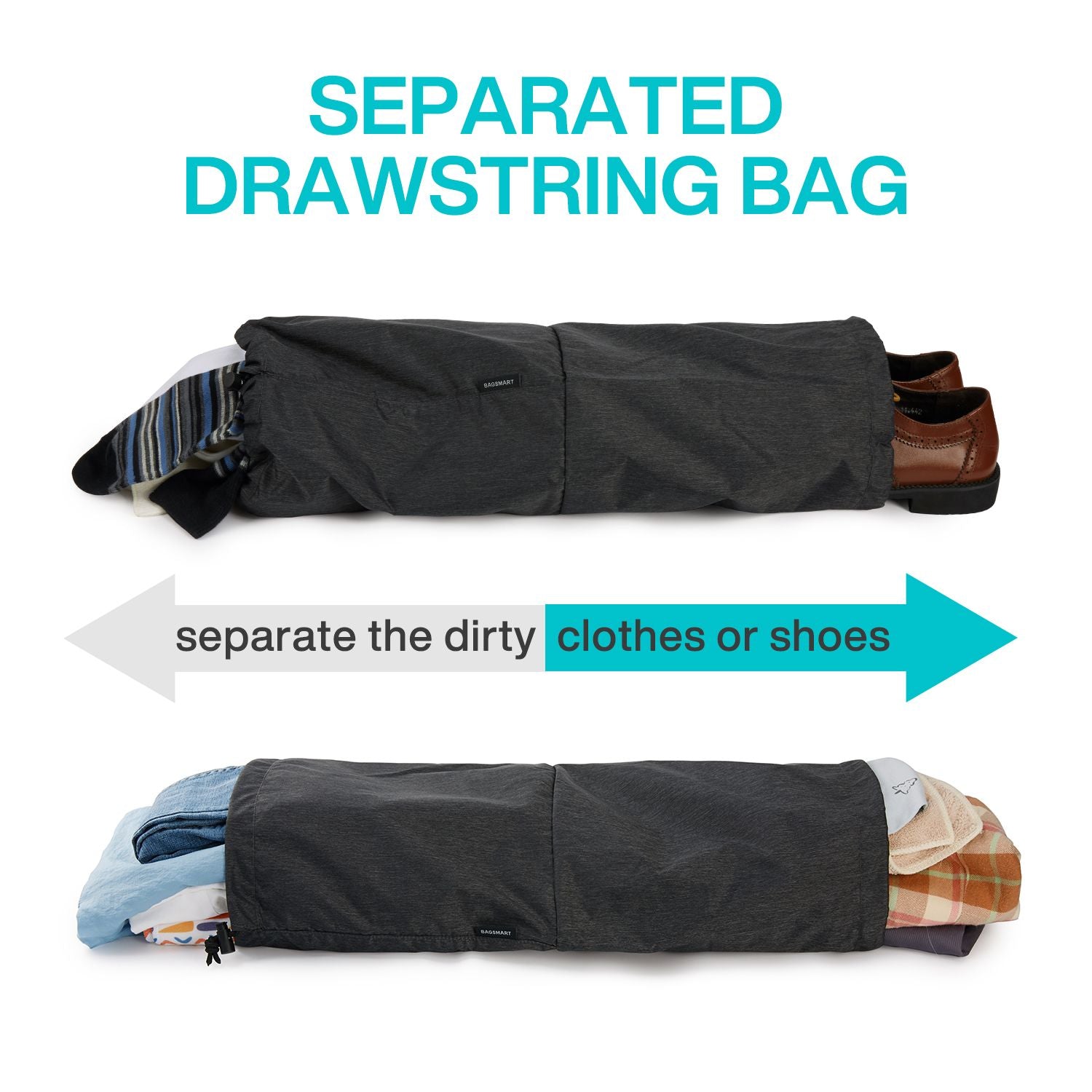 Bagsmart 6-In-1 Compression Packing Cubes (Black)