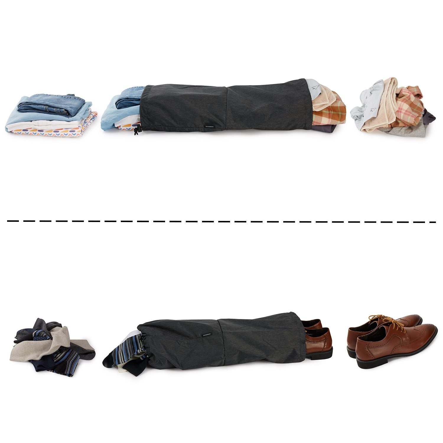 Bagsmart 6-In-1 Compression Packing Cubes (Black)