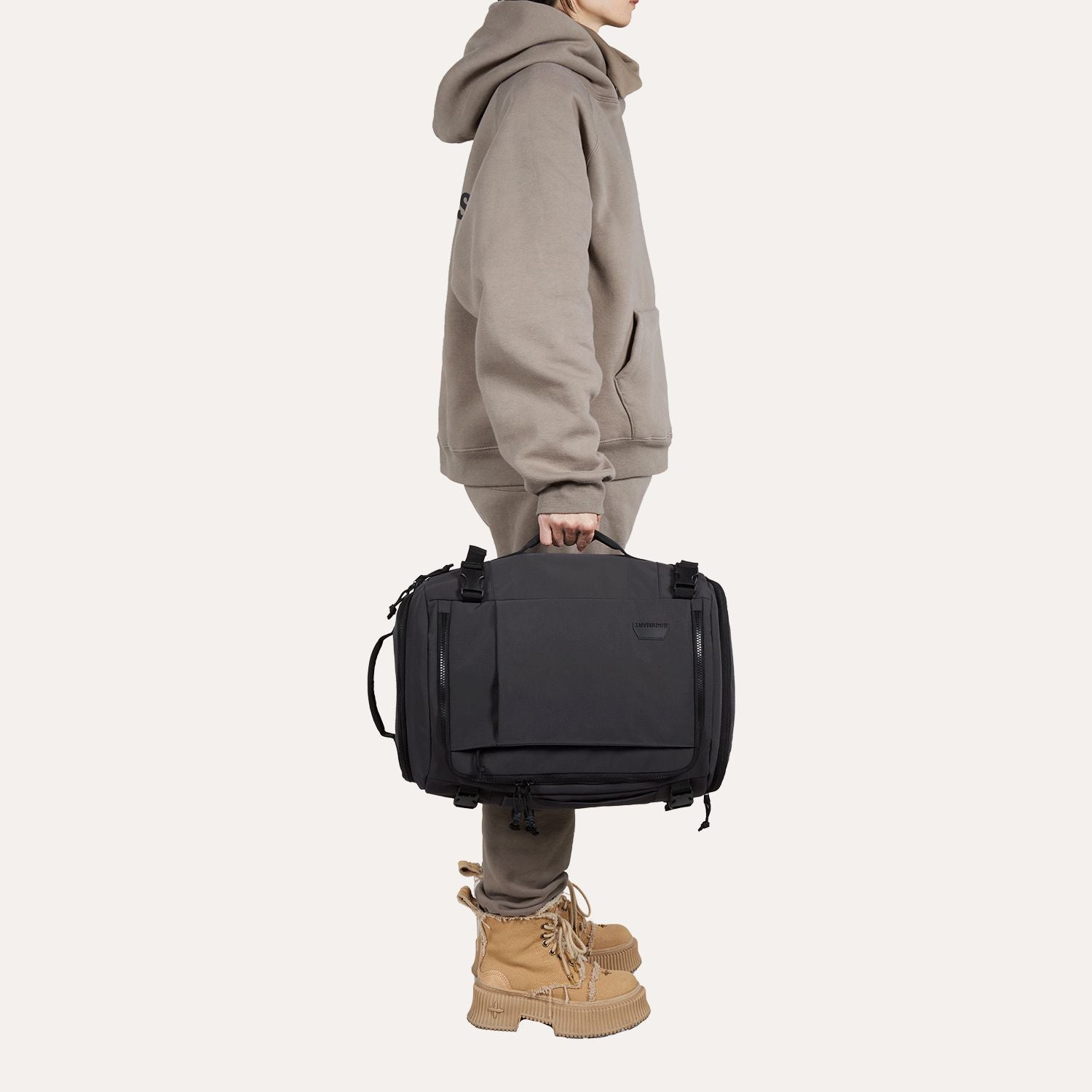 Bagsmart Blast Quick Access Carry On Travel Backpack Extended 38L (Black)