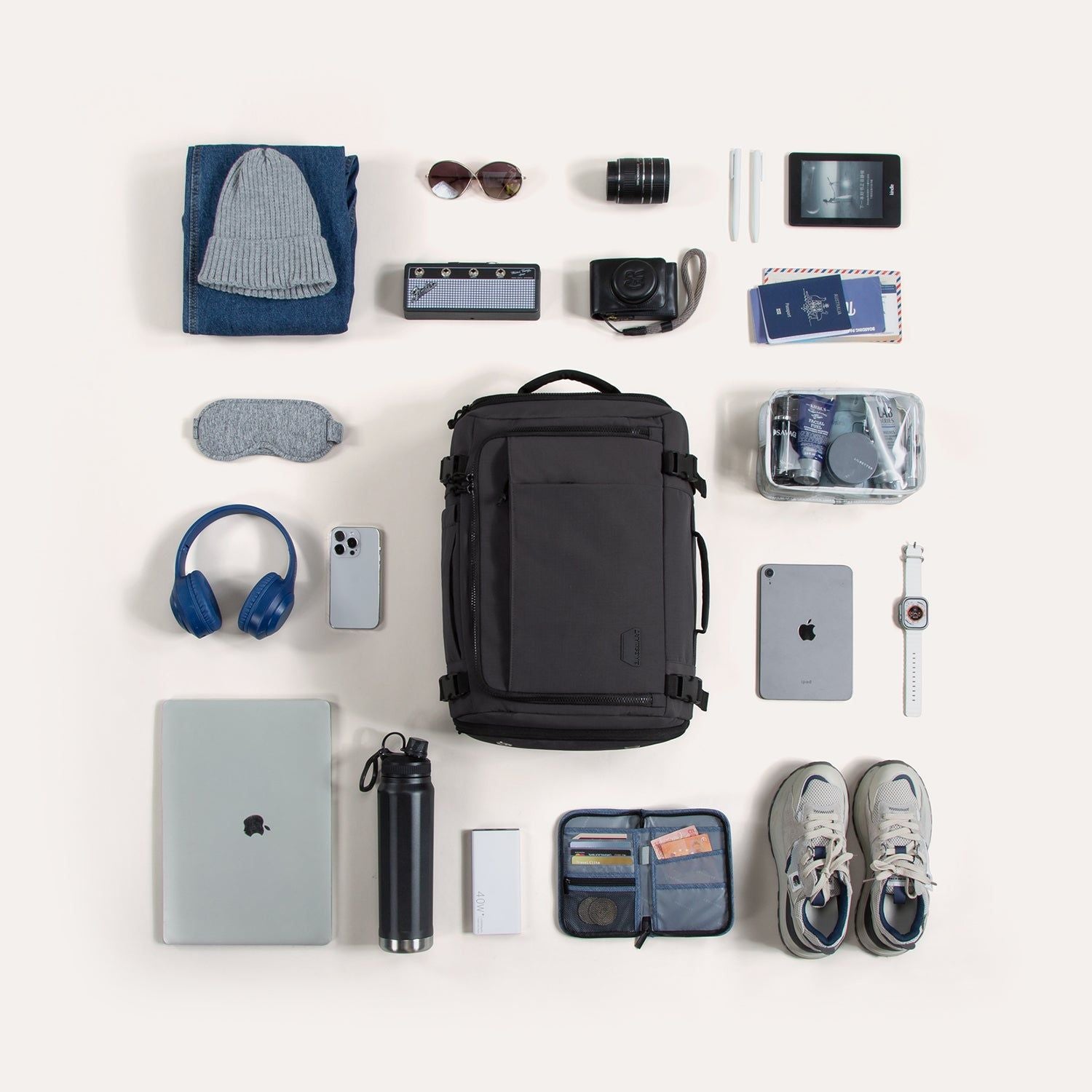 Bagsmart Blast Quick Access Carry On Travel Backpack Standard 28L (Black)