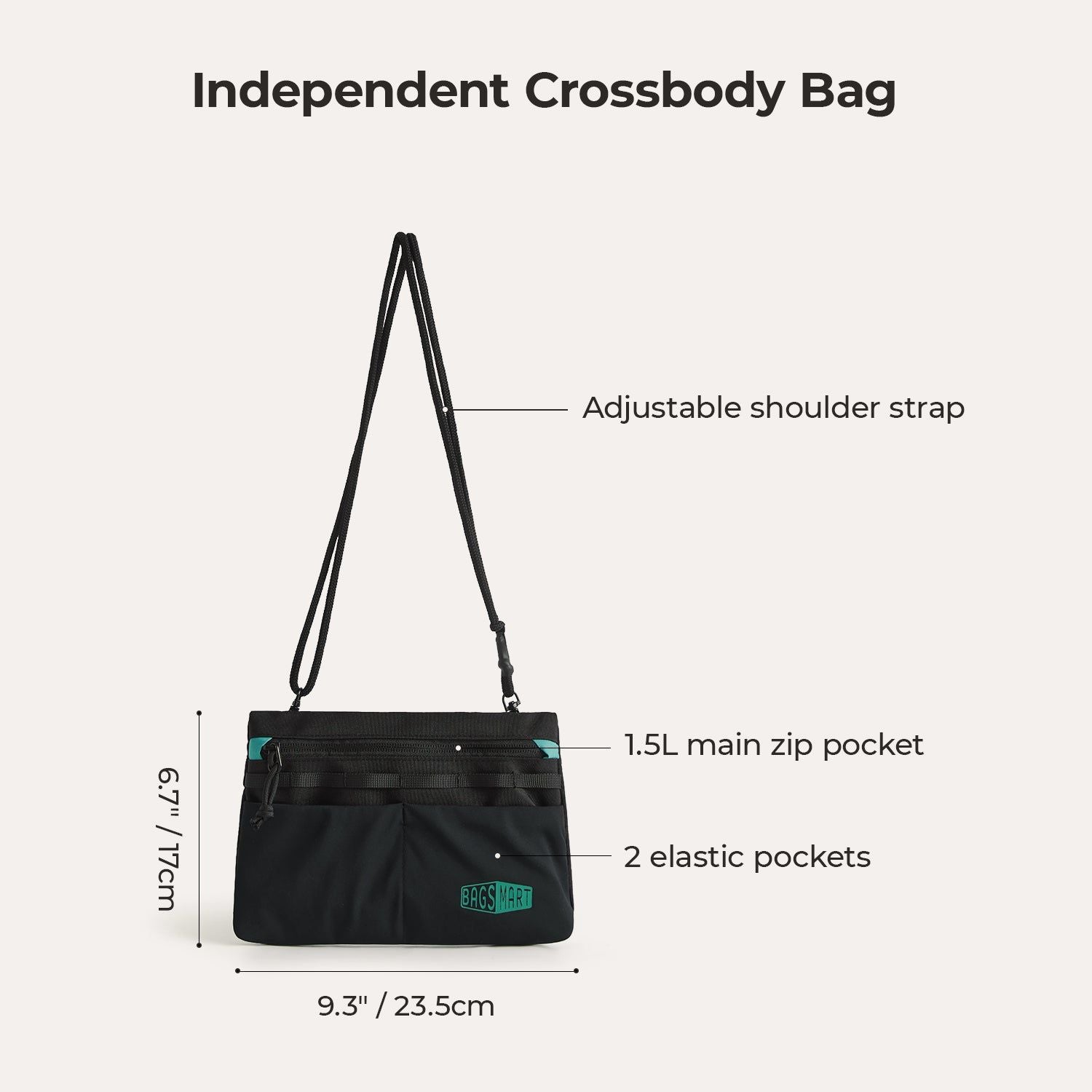 Bagsmart Faro Carry On Travel Backpack Set 29L (Black)