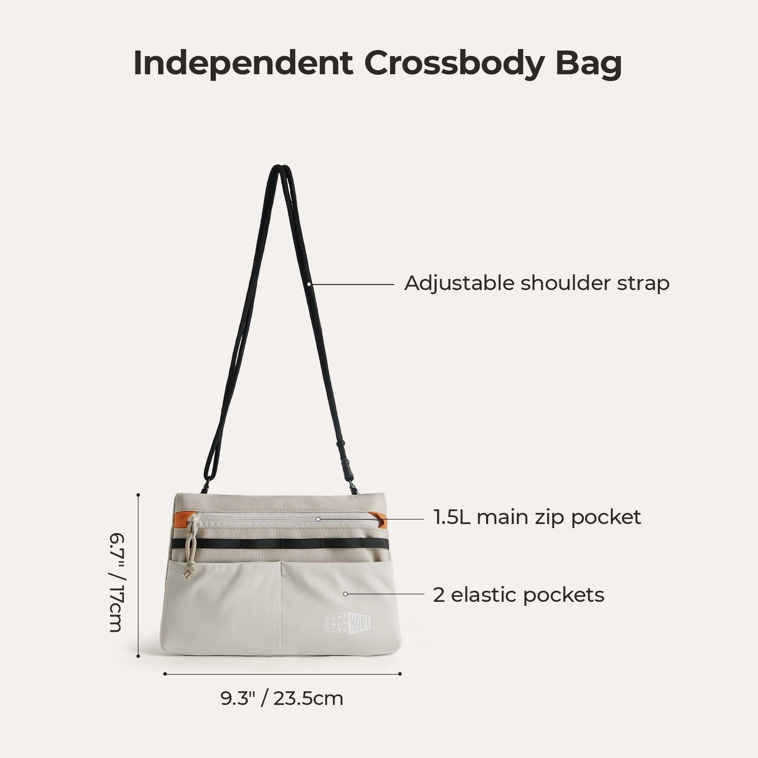 Bagsmart Faro Carry On Travel Backpack Set 29L (Cream)