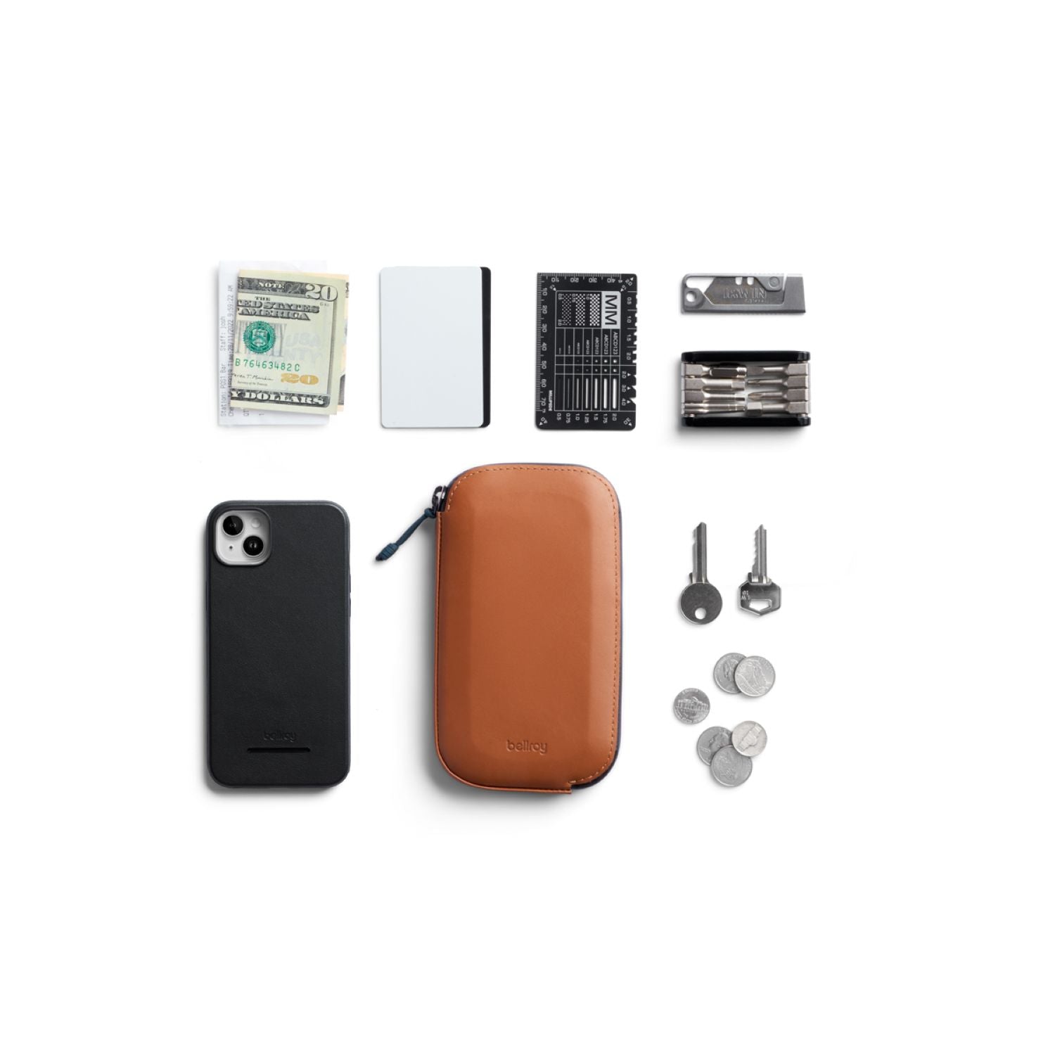 Bellroy All Conditions Phone Pocket Leather - Bronze