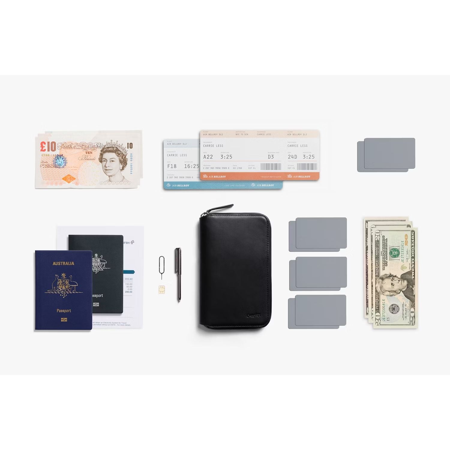 Bellroy Travel Folio (Second Edition) - Carryology Essential Edition - Black Ash
