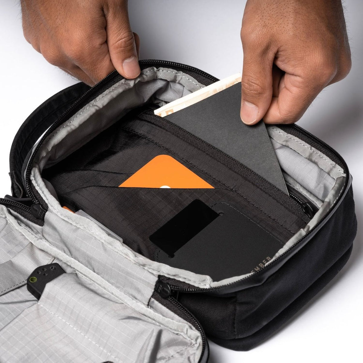 Black Ember Mens Small Crossbody Bag Grip Sling By Black Ember The