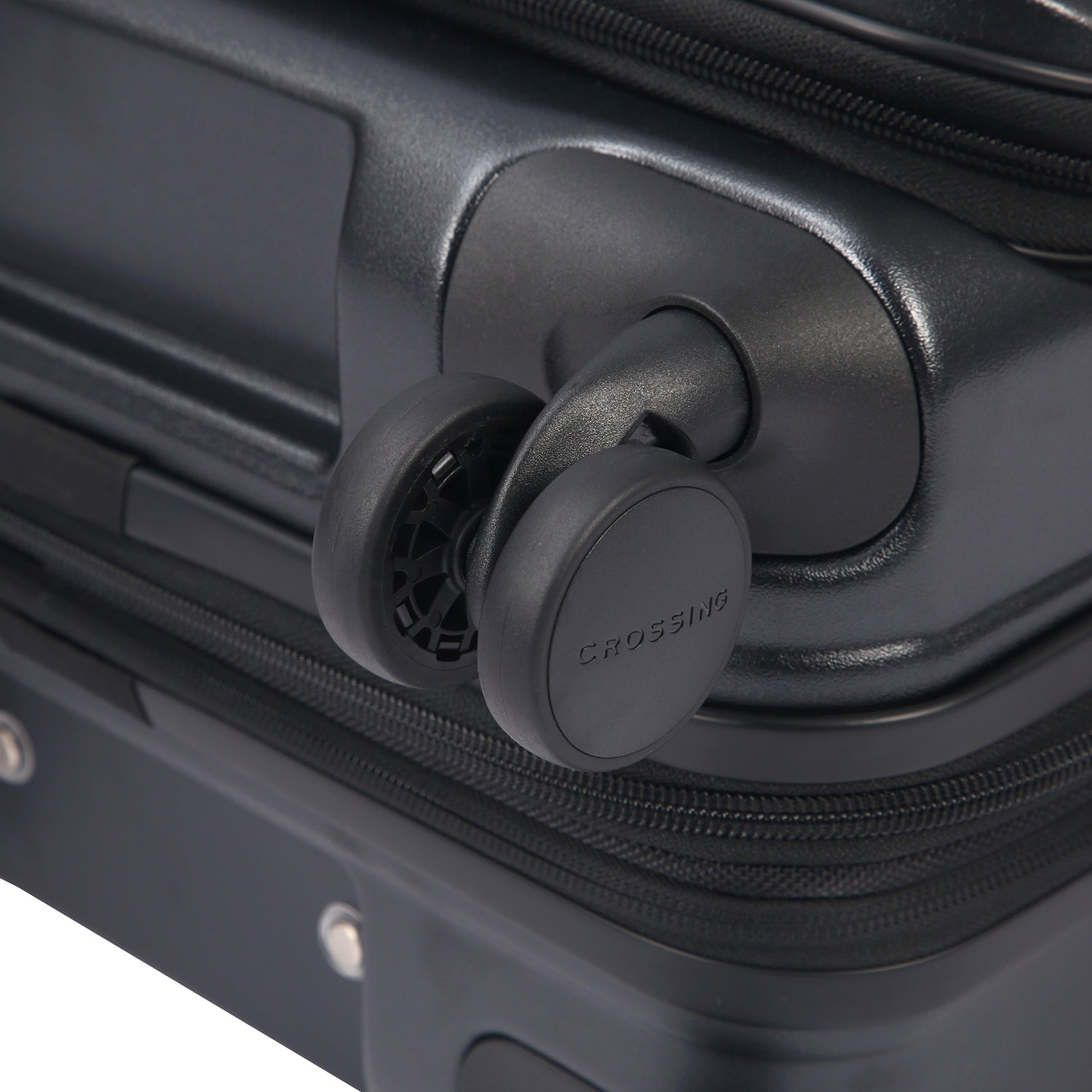 CROSSING INVI 25" Medium Expandable Luggage With Front & Middle Access V3 - Black