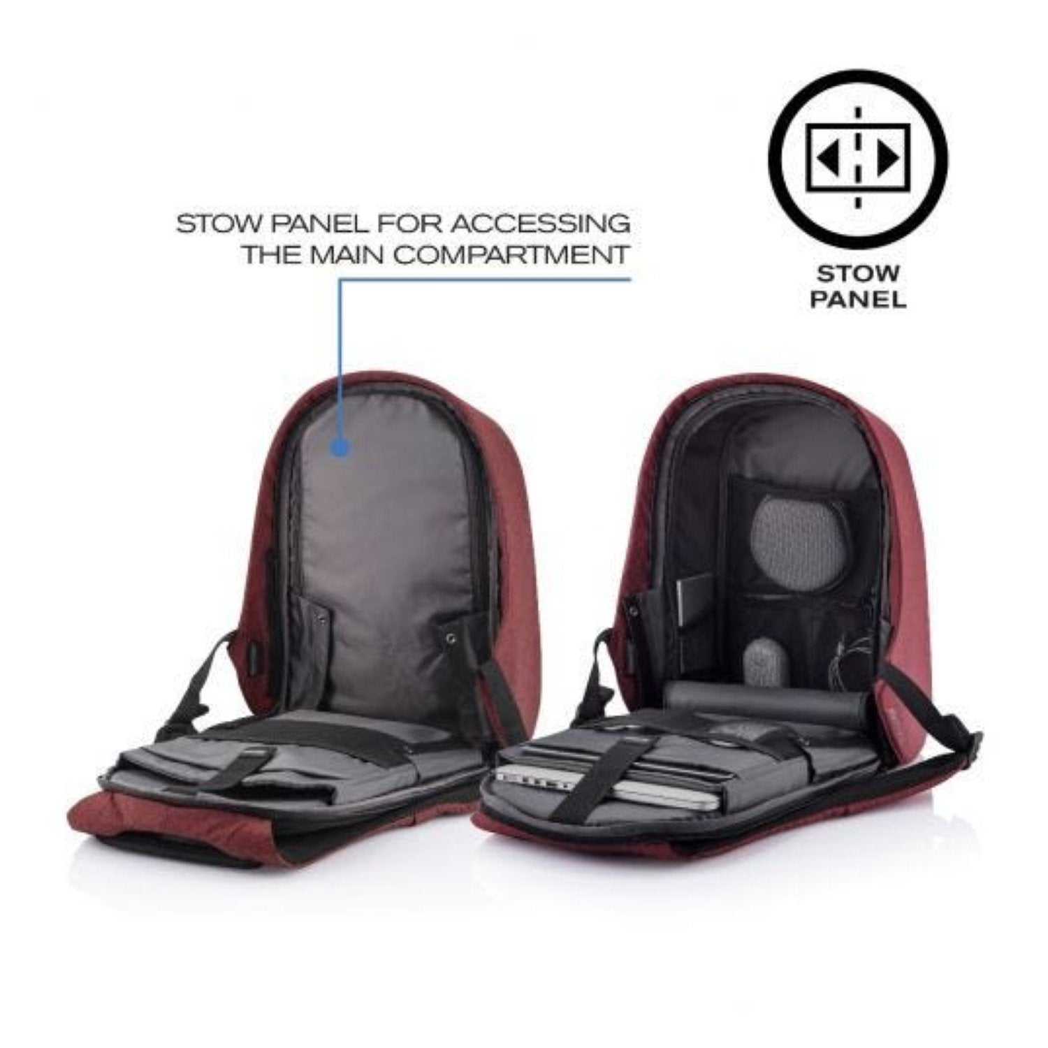 Bobby Hero Small Anti-Theft Backpack - Red