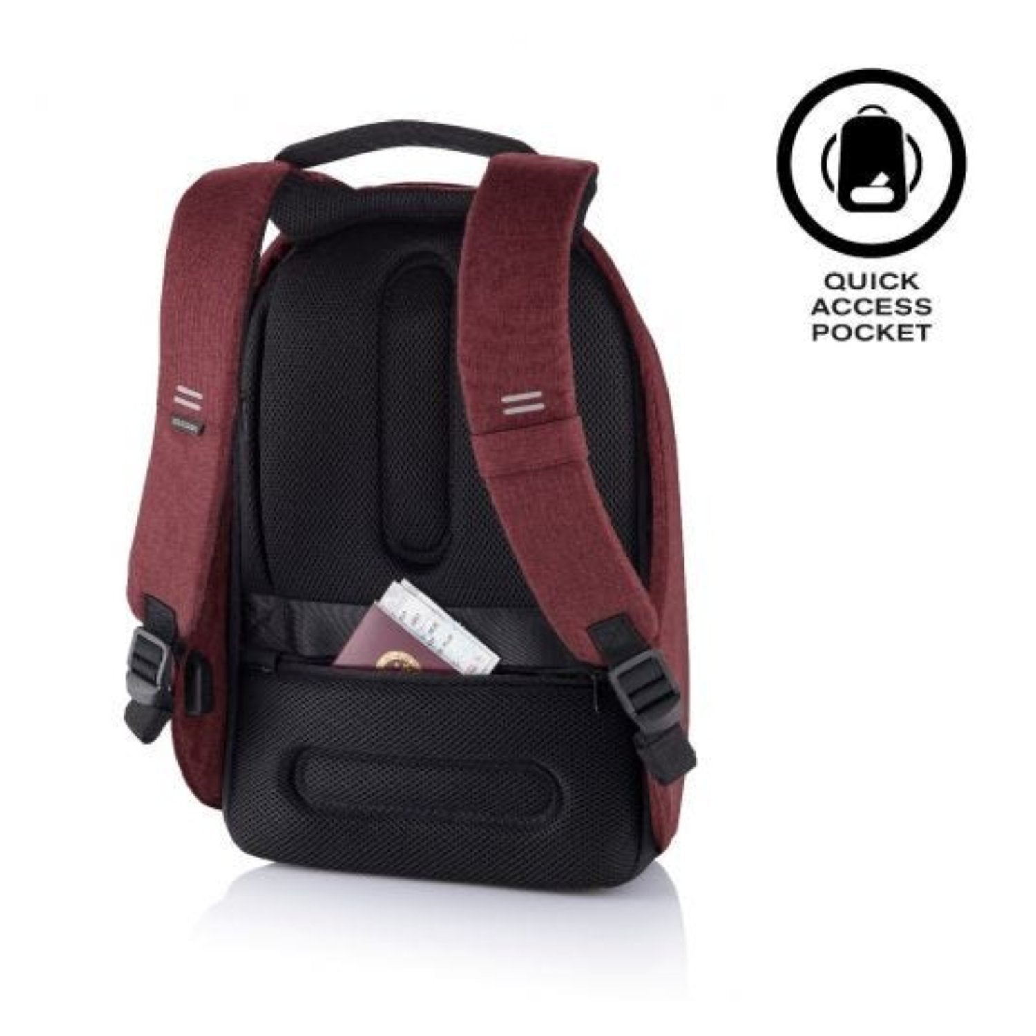 Bobby Hero Small Anti-Theft Backpack - Red