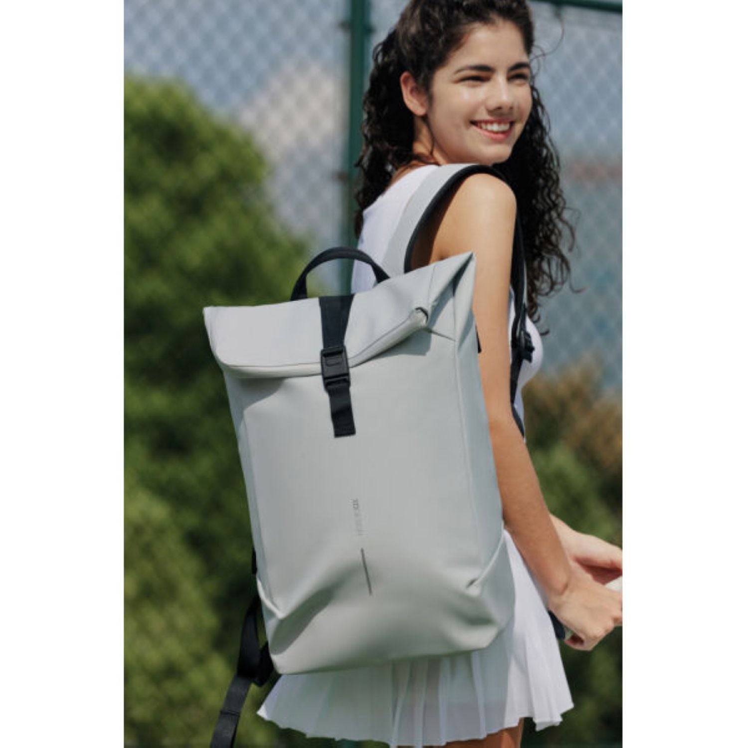 Bobby XD Design Urban Water Resistant Flap-Top Backpack 18L To 23L - Off White