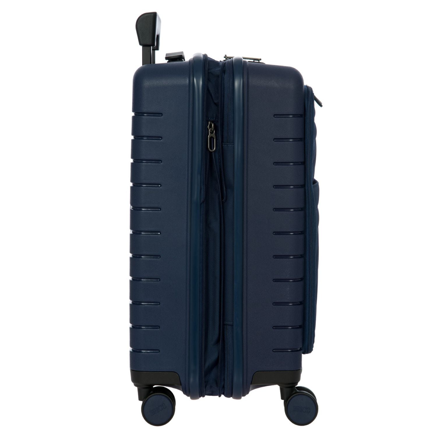 BRIC'S Ulisse 21" Expandable Carry On Luggage Spinner With Front Pocket (Ocean Blue)