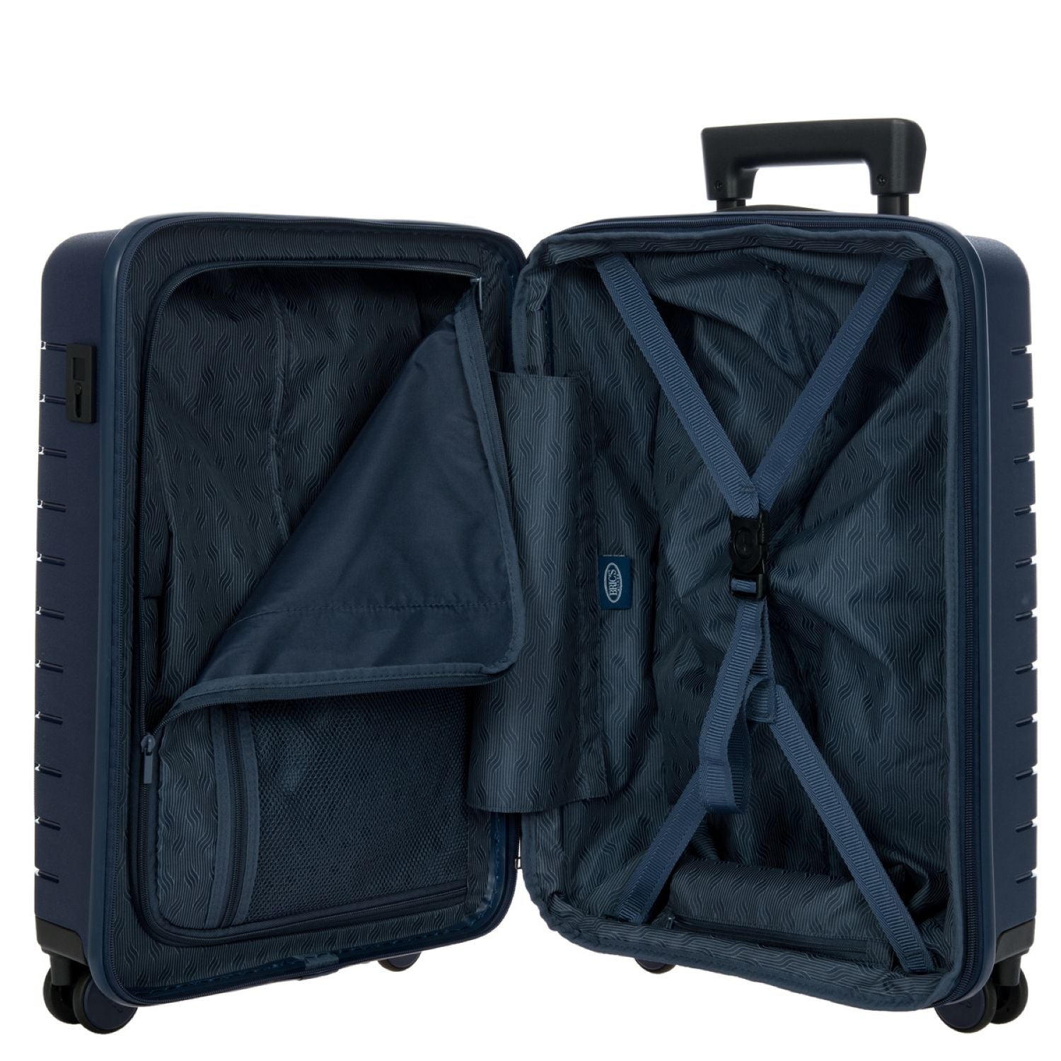 BRIC'S Ulisse 21" Expandable Carry On Luggage Spinner With Front Pocket (Ocean Blue)