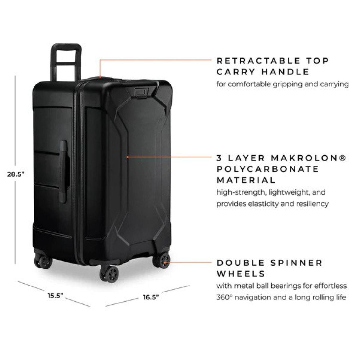 Briggs & Riley Torq 2.0 Medium Trunk Spinner (Stealth)