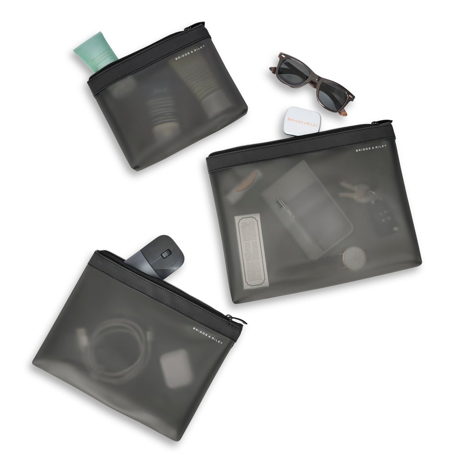 Briggs & Riley Translucent Pouch Set - Black