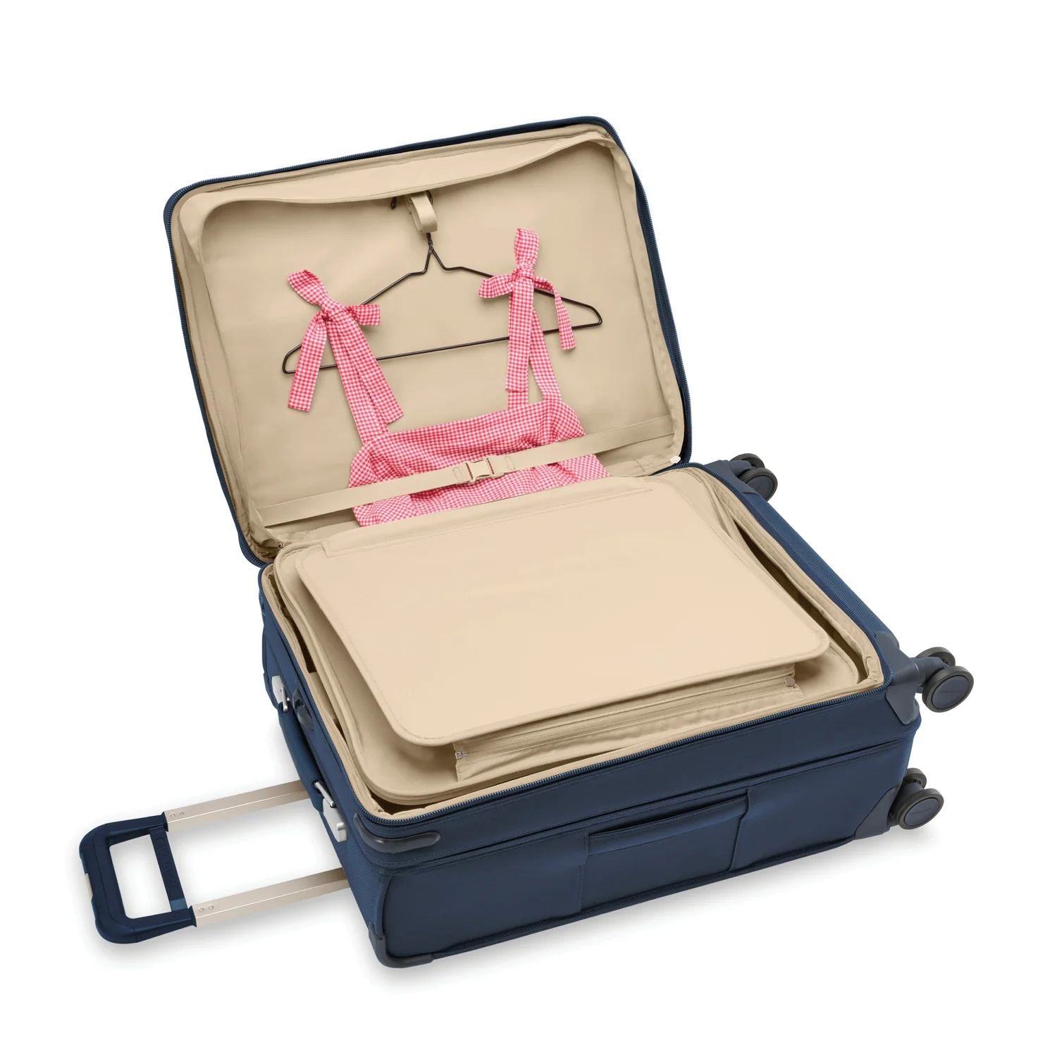 Briggs & Riley Baseline Compact Checked Expandable Spinner - Navy