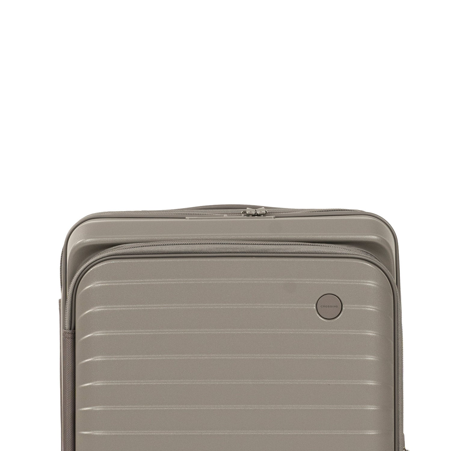 CROSSING INVI 20" Carry On Expandable Luggage With Front & Middle Access - Latte