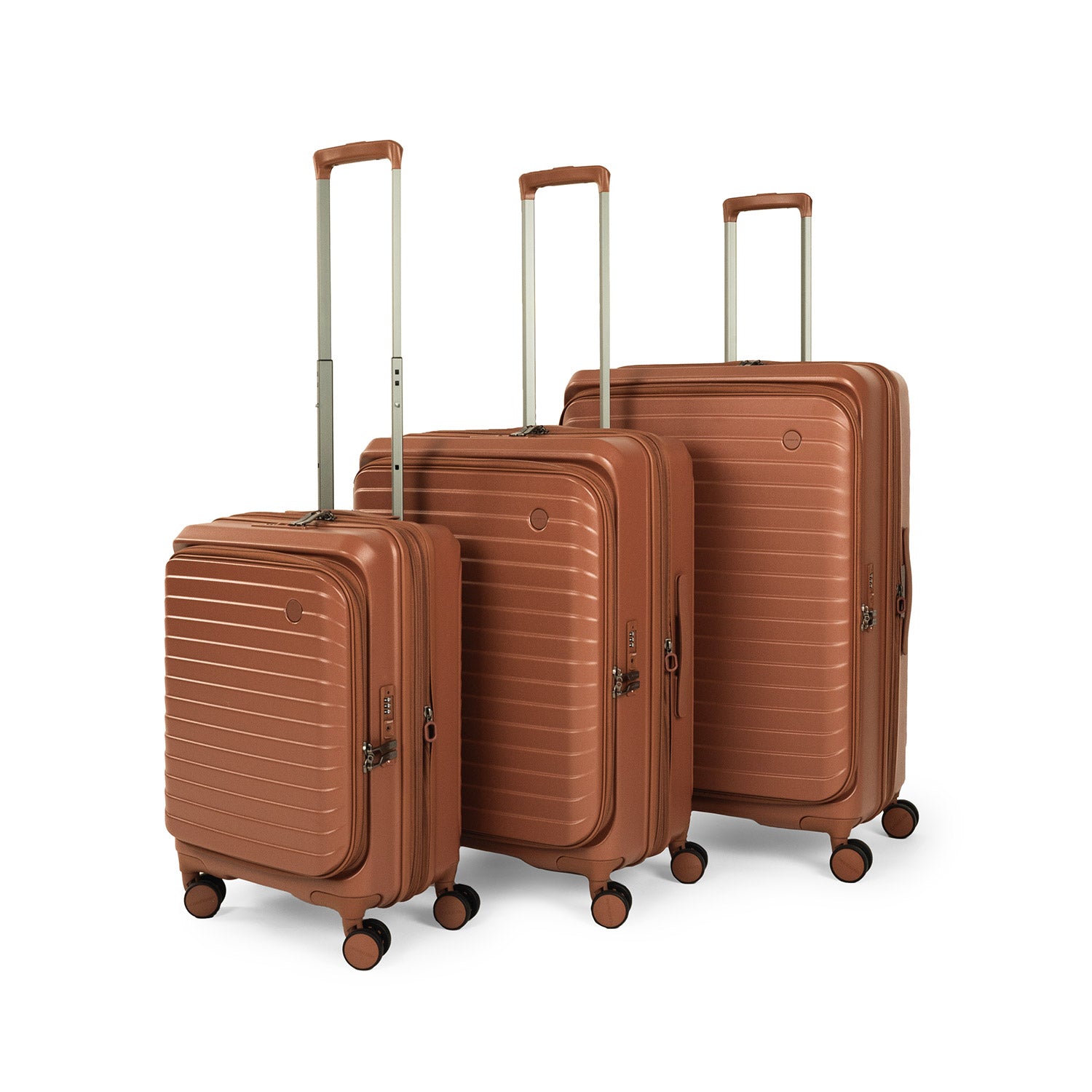 CROSSING INVI 20" Carry On Expandable Luggage With Front & Middle Access - Brick