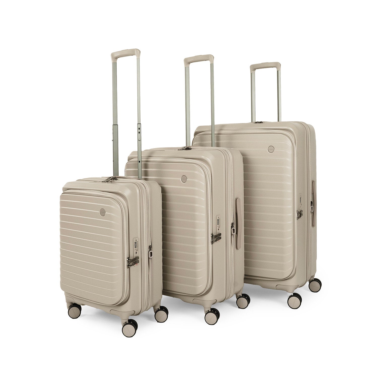 CROSSING INVI 25" Medium Expandable Luggage With Front & Middle Access - Taupe