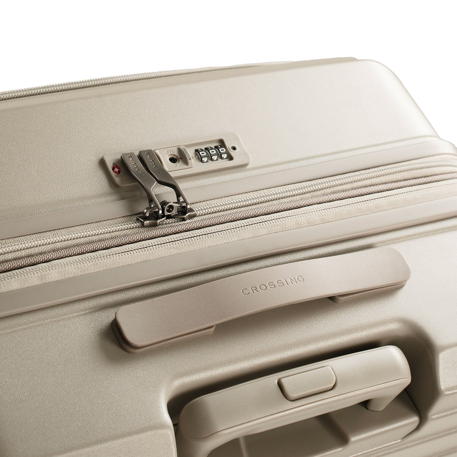 CROSSING INVI 25" Medium Expandable Luggage With Front & Middle Access - Taupe