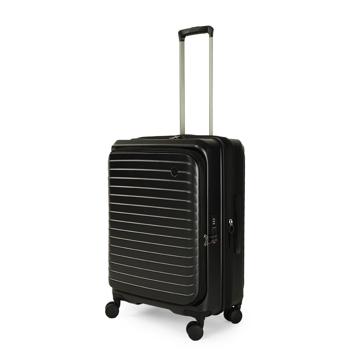 CROSSING INVI 25" Medium Expandable Luggage With Front & Middle Access - Black