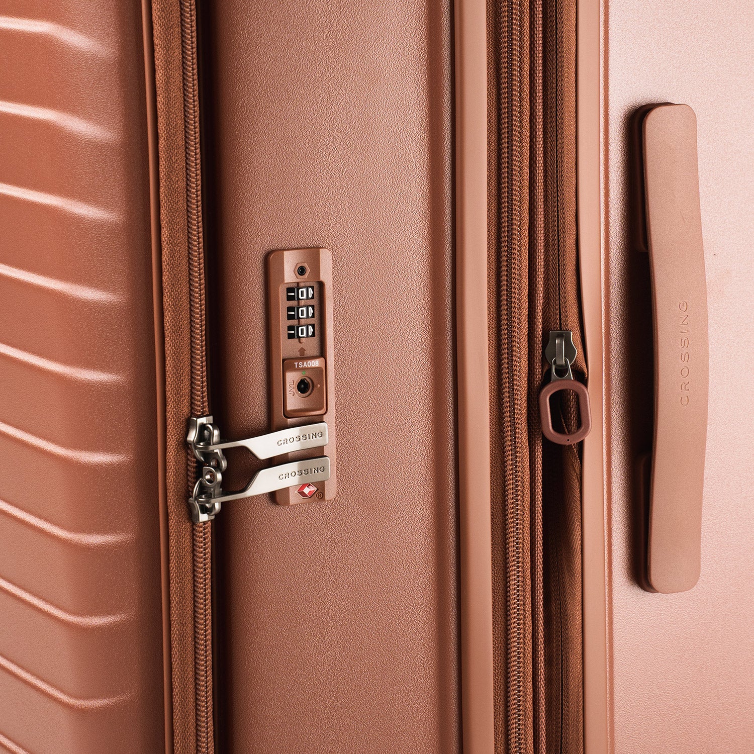 CROSSING INVI 30" Large Expandable Luggage With Front & Middle Access - Brick