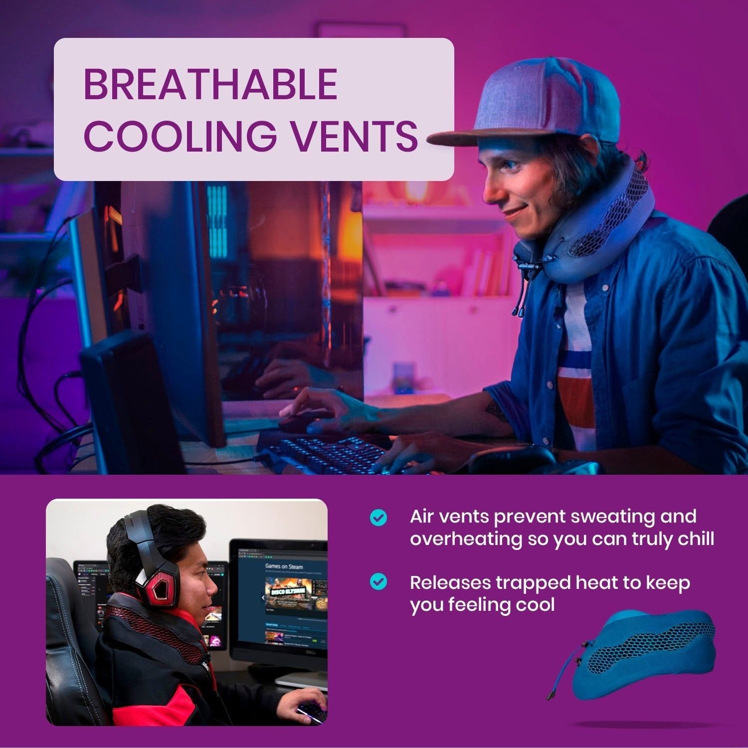 Cabeau Evolution Cool Travel Neck Pillow - Black