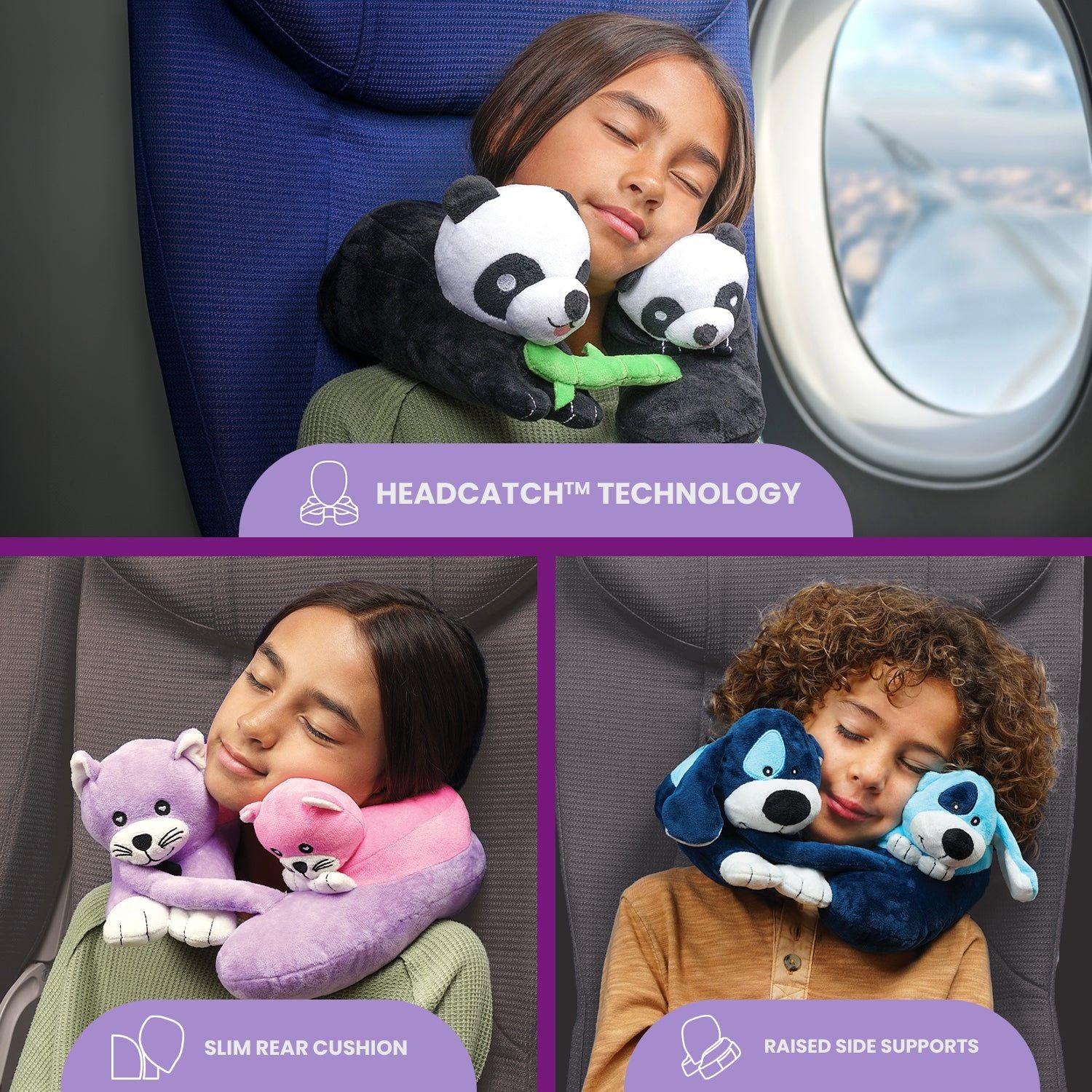 Cabeau Evolution Kids Neck Pillow - Pandas