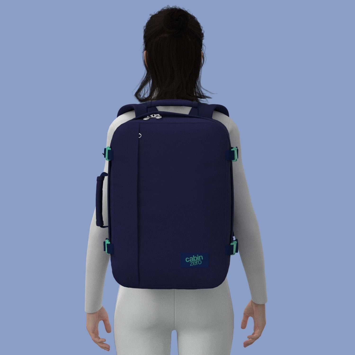 Cabinzero Classic Ultra Light Cabin Bag With Luggage Trackers 36L (Deep Ocean)