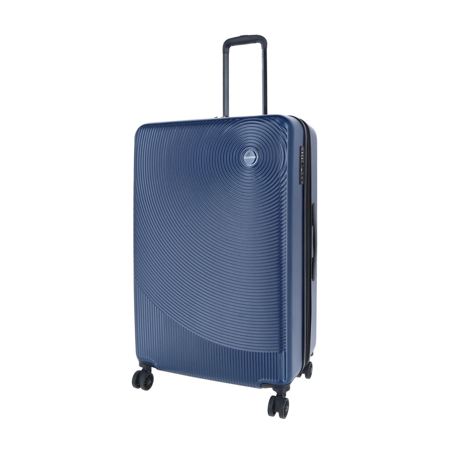 Crossing Wanderer Polycarbonate Expandable 24" Medium Luggage Spinner - Blue