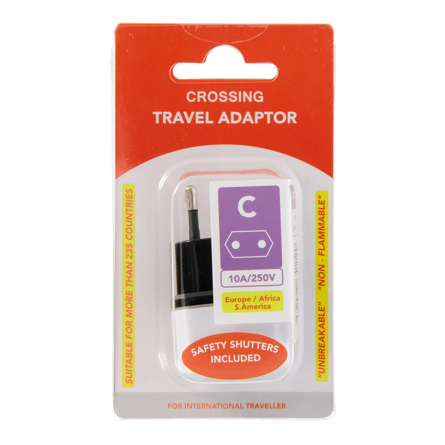 Crossing Travel Adaptor Plug - C (Europe / Africa / S. America)