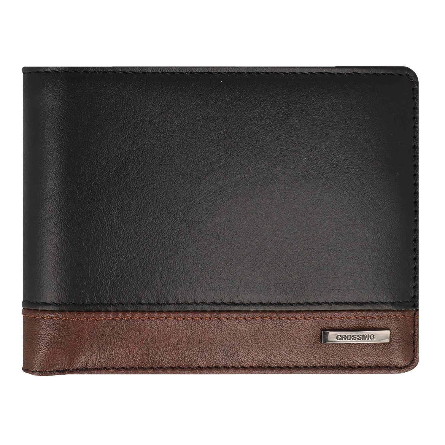 Crossing Antique Bi-fold Leather Wallet With Coin Pouch - Timber - Black