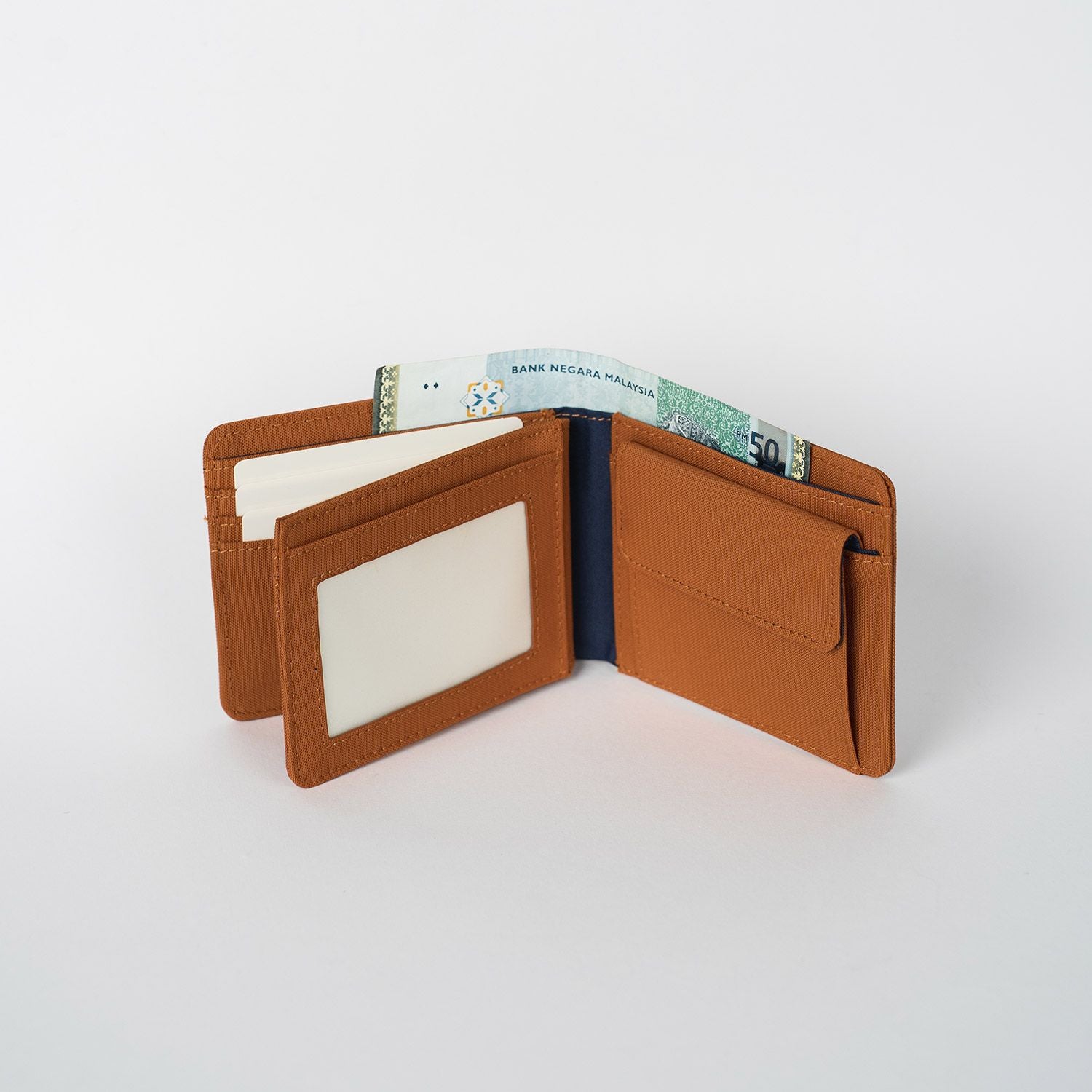 Crossing Bifold Wallet with Coin Pocket & Card Flap RFID - Copper
