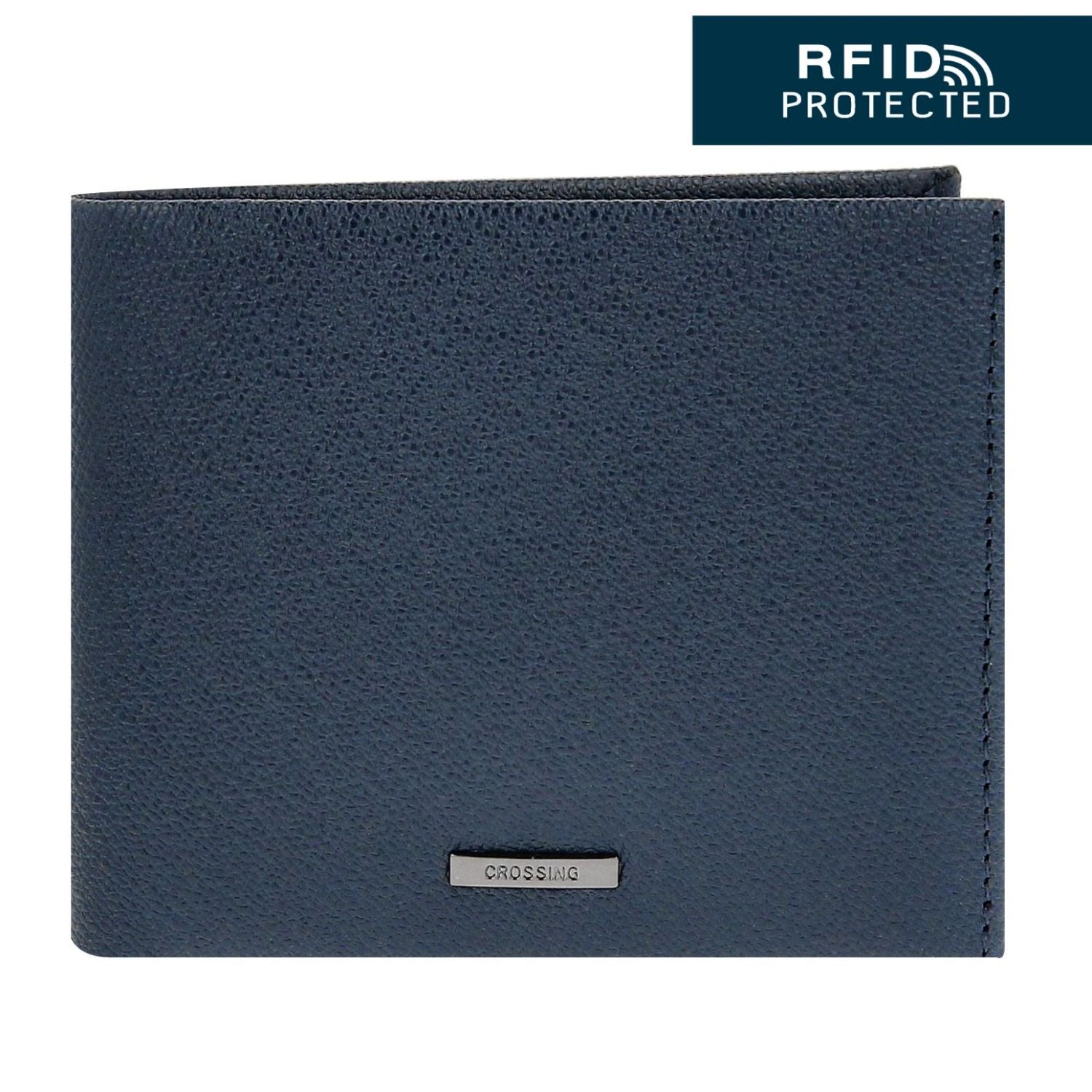 Crossing Elite Bi-fold Leather Wallet With Coin Pouch RFID - Jeans